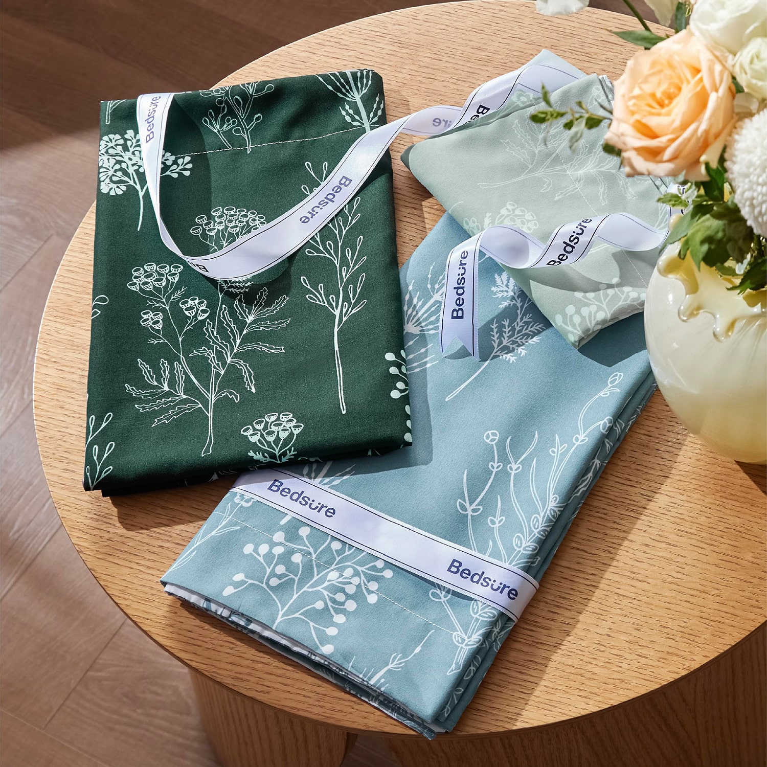 Bedsure® Fresh Leaf Printed 3-pc. Duvet Cover Set