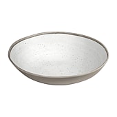 ABODE HOMEWARES Retreat Pottery Bamboo Serving Bowl