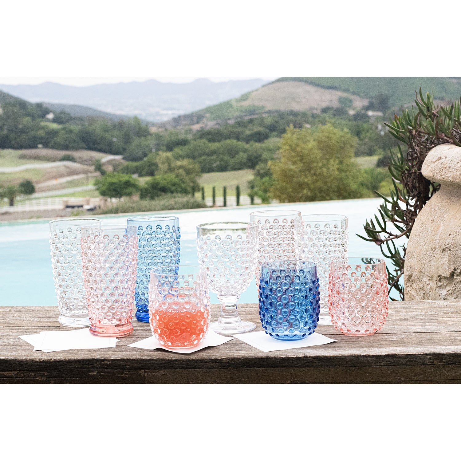 ABODE HOMEWARES Hobnail 6-pc. Drinkware Set