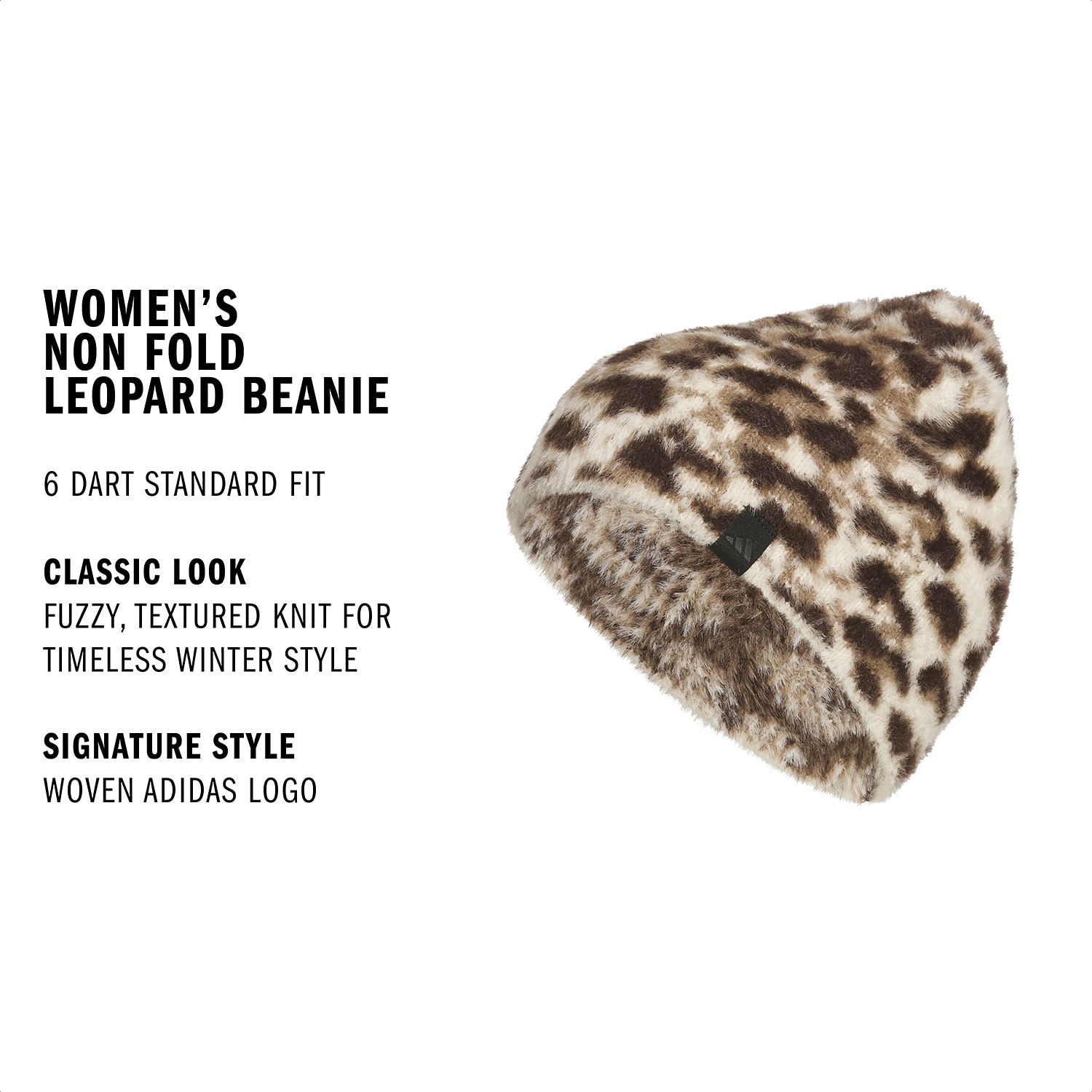 adidas Non Fold Leopard Womens Beanie