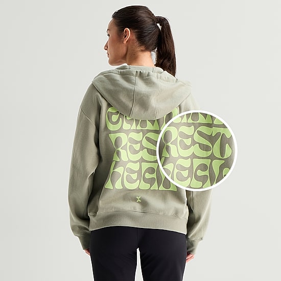 Xersion Graphic Womens Long Sleeve Zipper Active Tall Hoodie