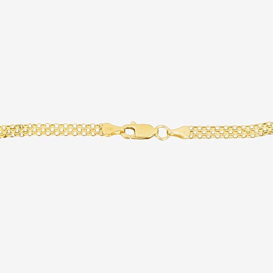 Womens 14K Gold 7.25 Inch Semisolid Chain Bracelet, Color: Yellow ...