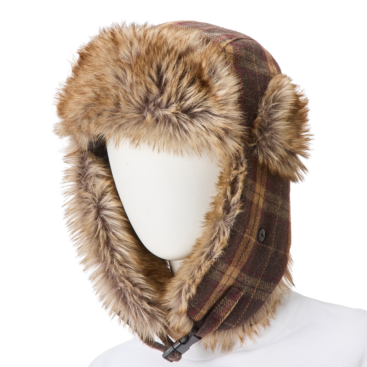 St. John's Bay Plaid Mens Trapper Hat