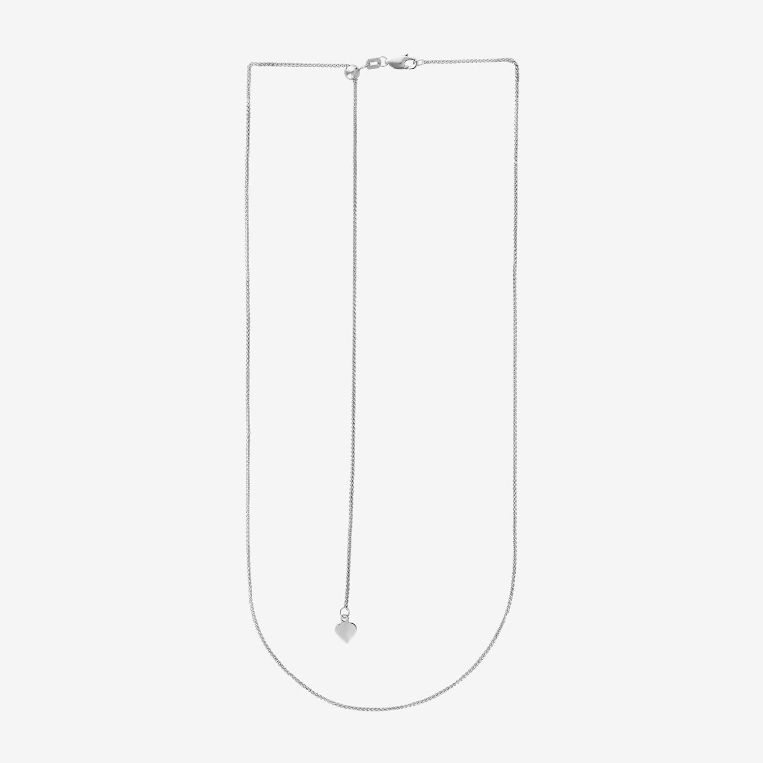 Womens 14K Gold 22 Inch Wheat Chain Necklace