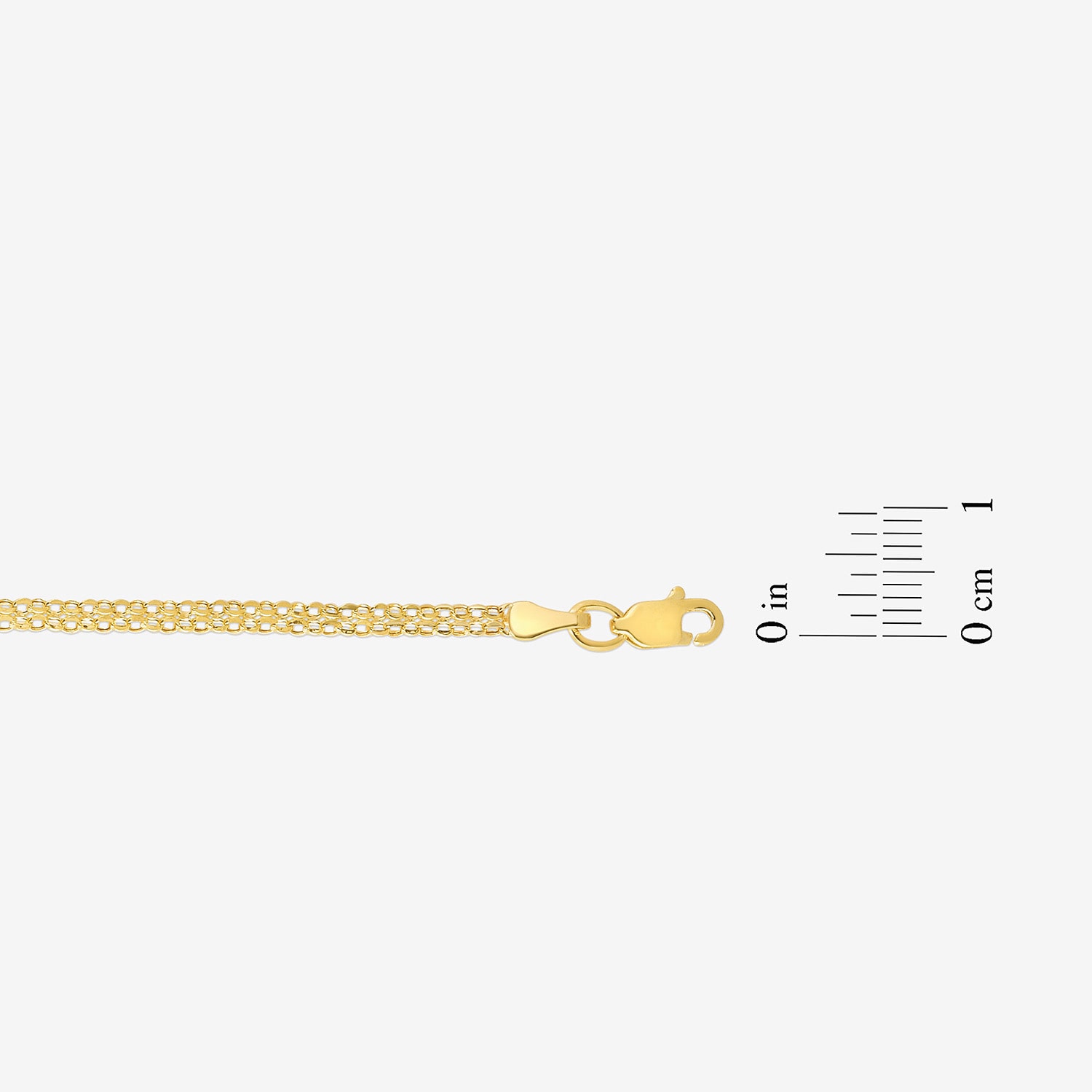 Womens 14K Gold Inch Fashion Chain Necklace