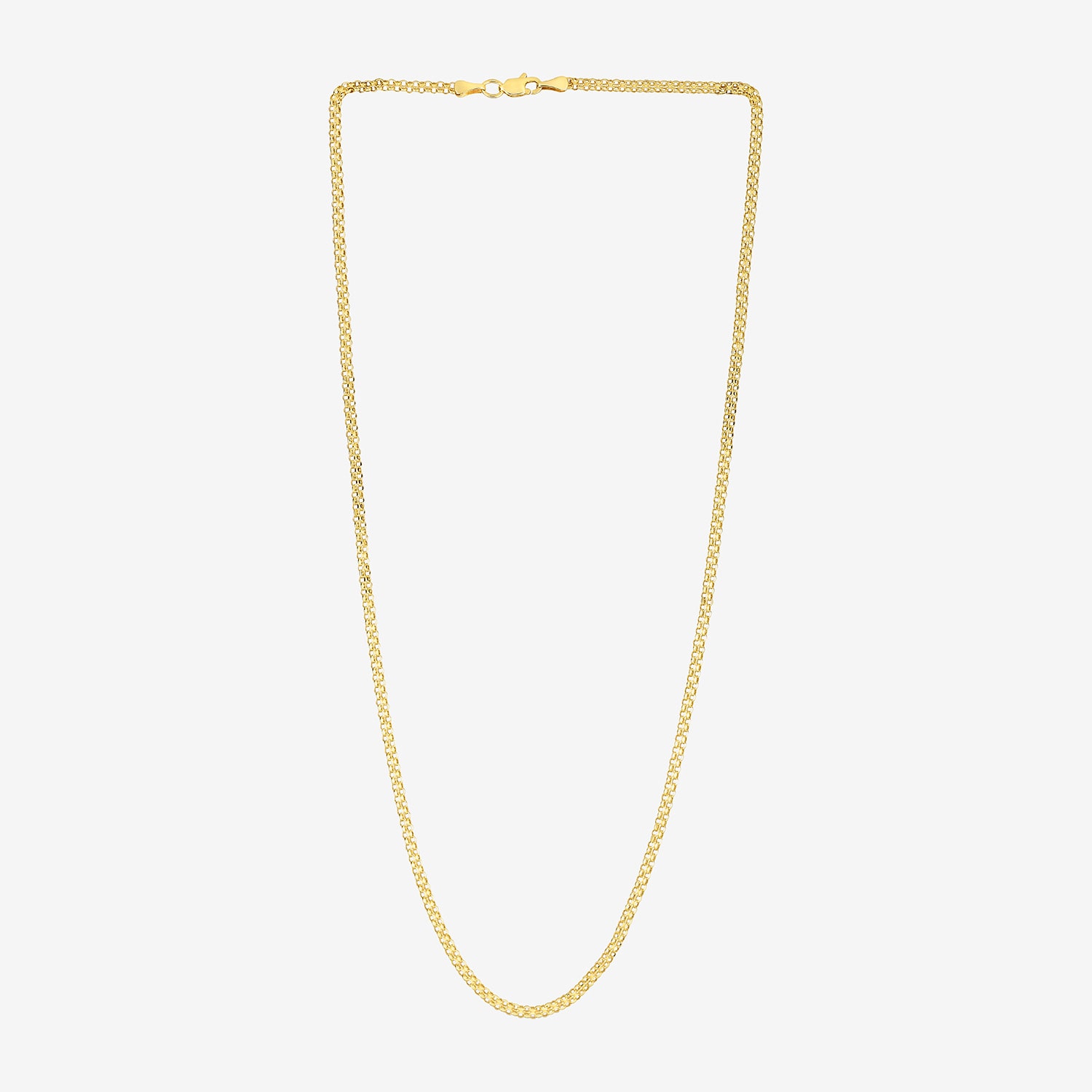 Womens 14K Gold Inch Fashion Chain Necklace