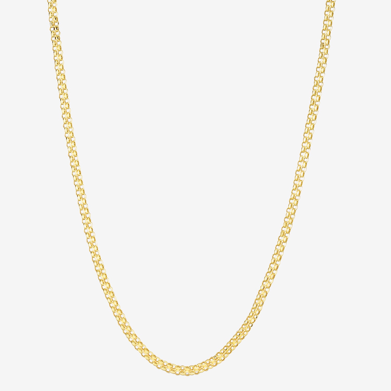 Womens 14K Gold Inch Fashion Chain Necklace