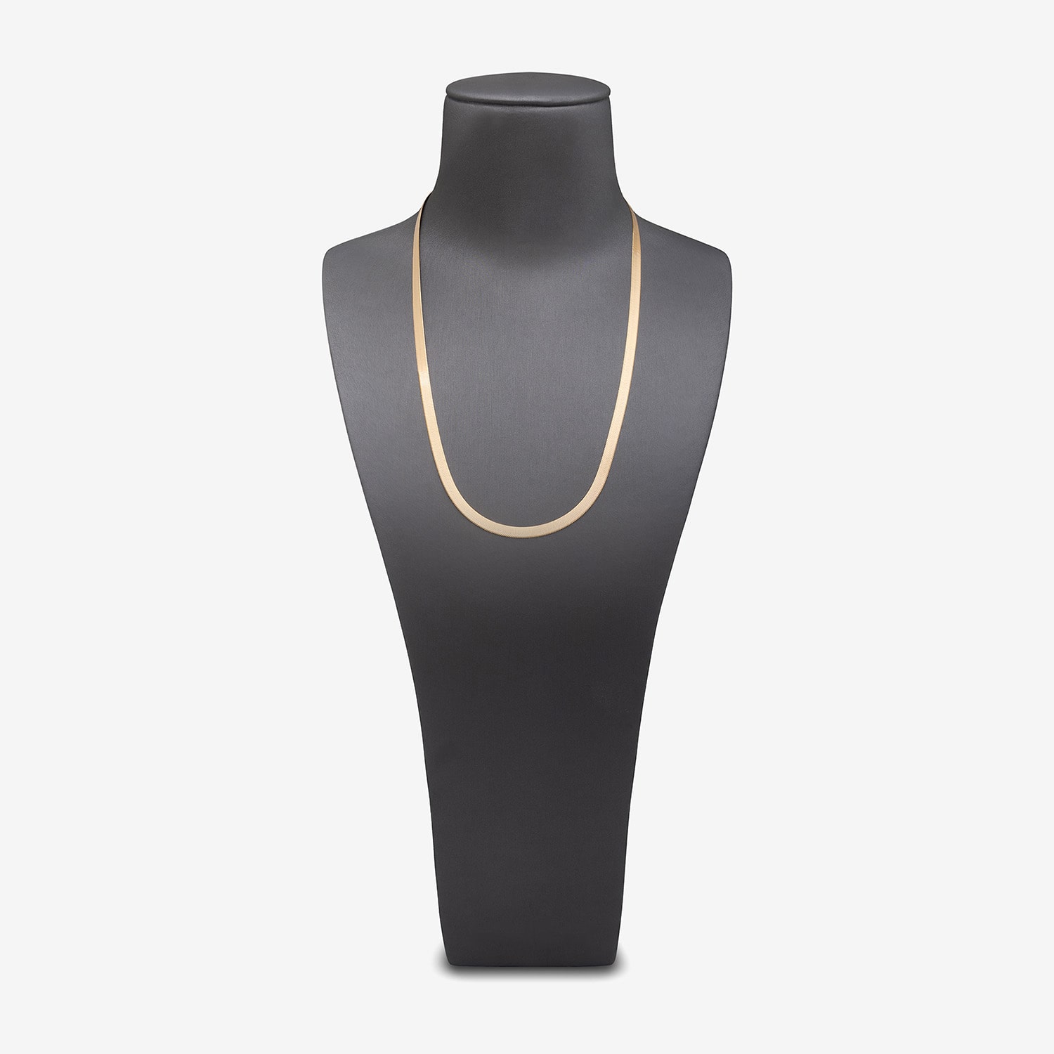 Womens 14K Gold 20 Inch Herringbone Chain Necklace