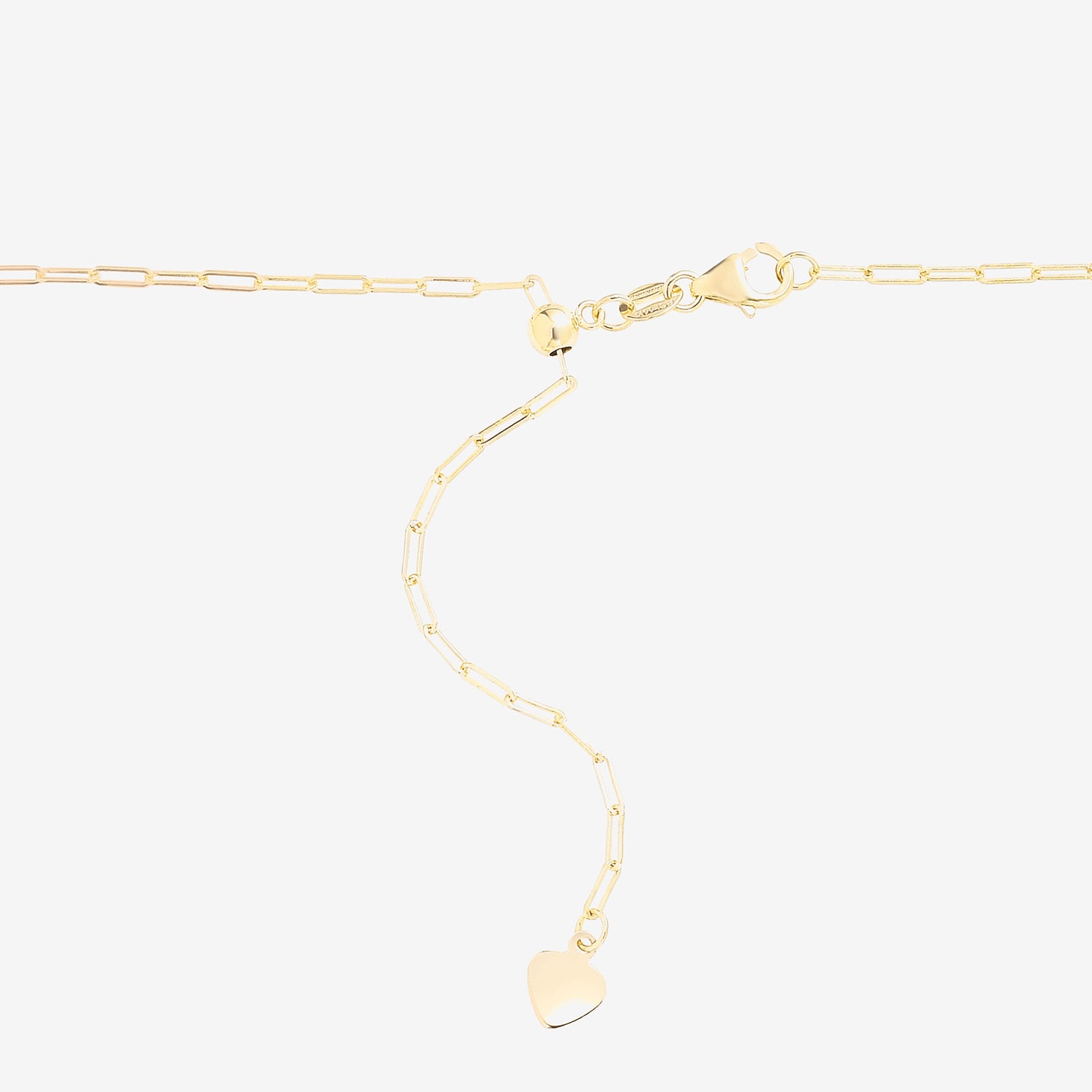 Womens 14K Gold 22 Inch Paperclip Chain Necklace