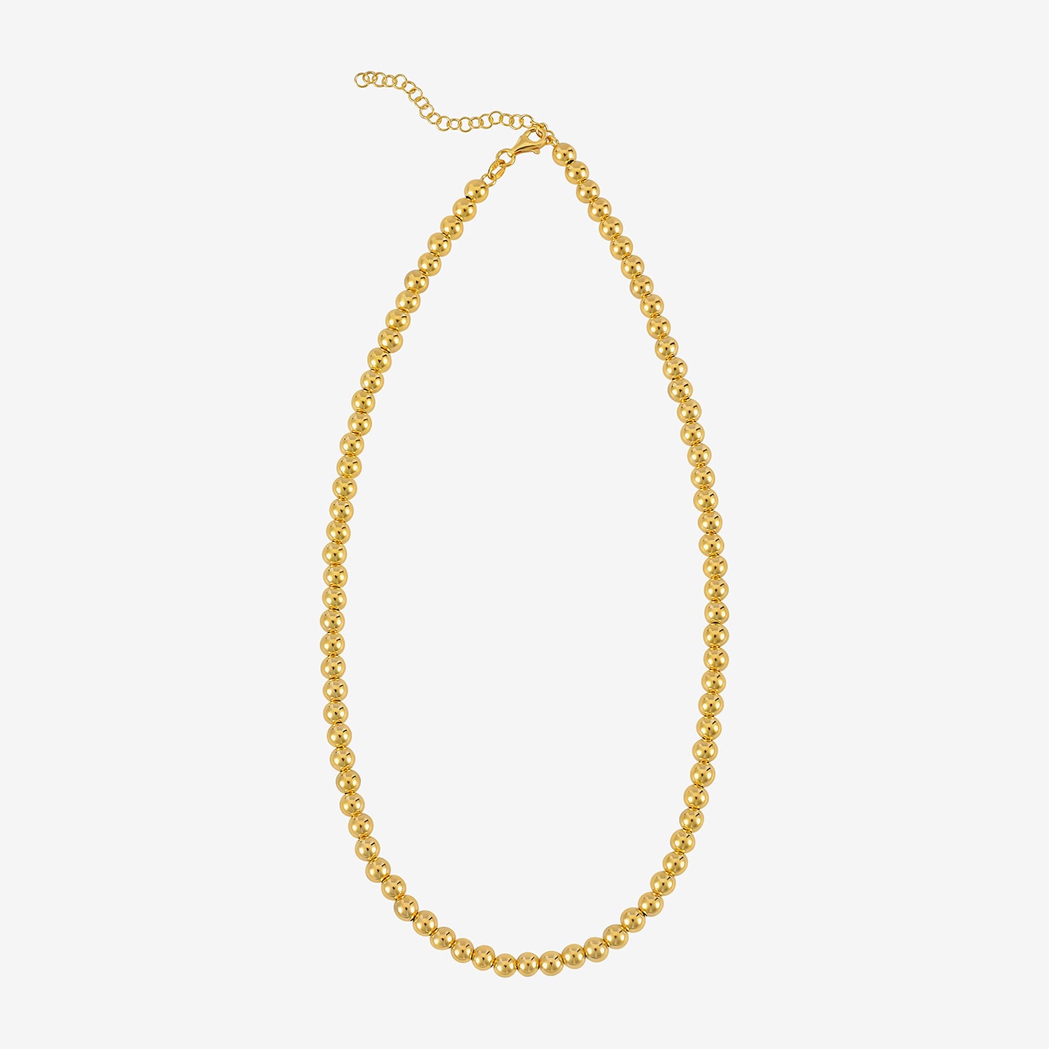 Womens 14K Gold 18 Inch Beaded Necklace