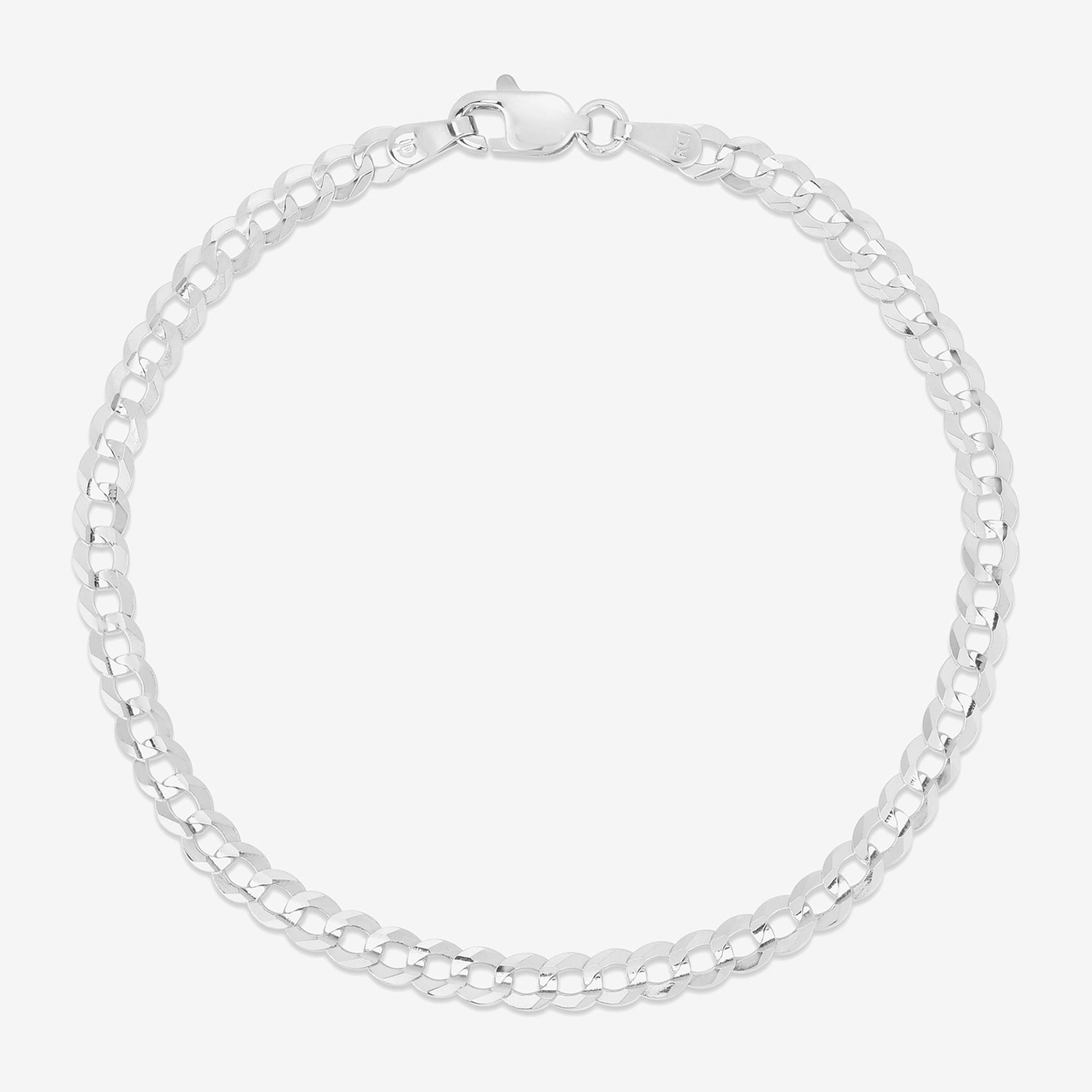 Womens 14K Gold 10 Inch Curb Chain Necklace