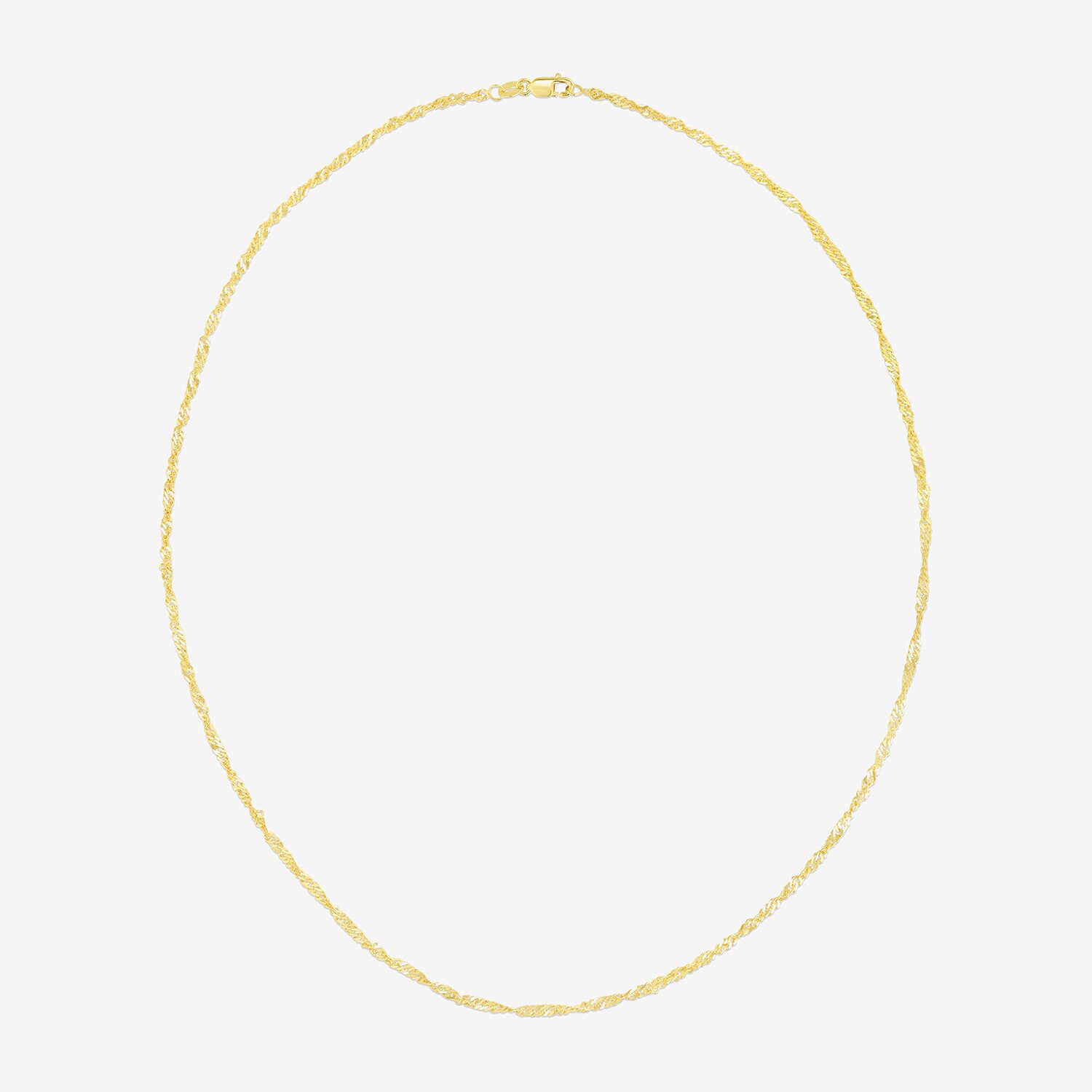 Womens 14K Gold 10 Inch Semisolid Singapore Ankle Bracelet
