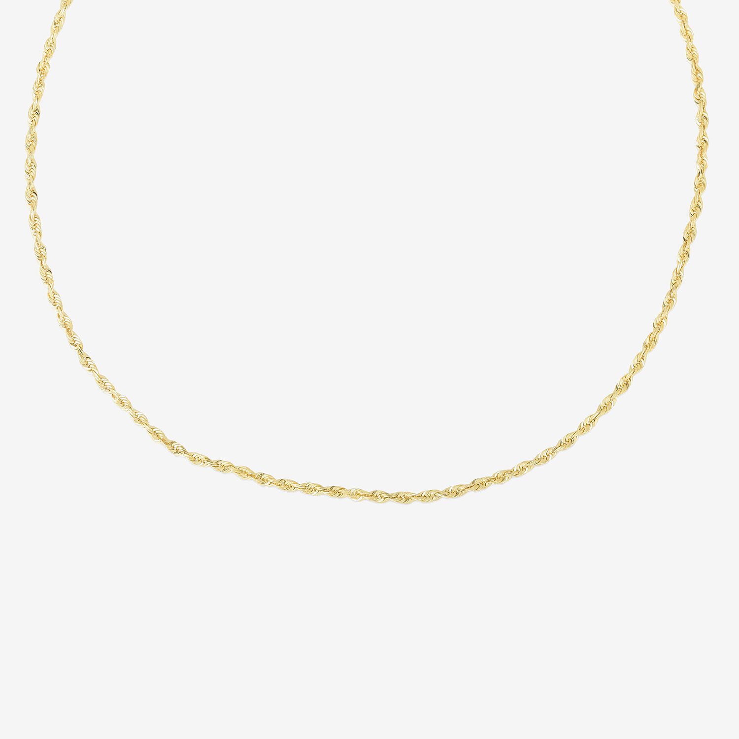 Womens 14K Gold 10 Inch Solid Rope Ankle Bracelet
