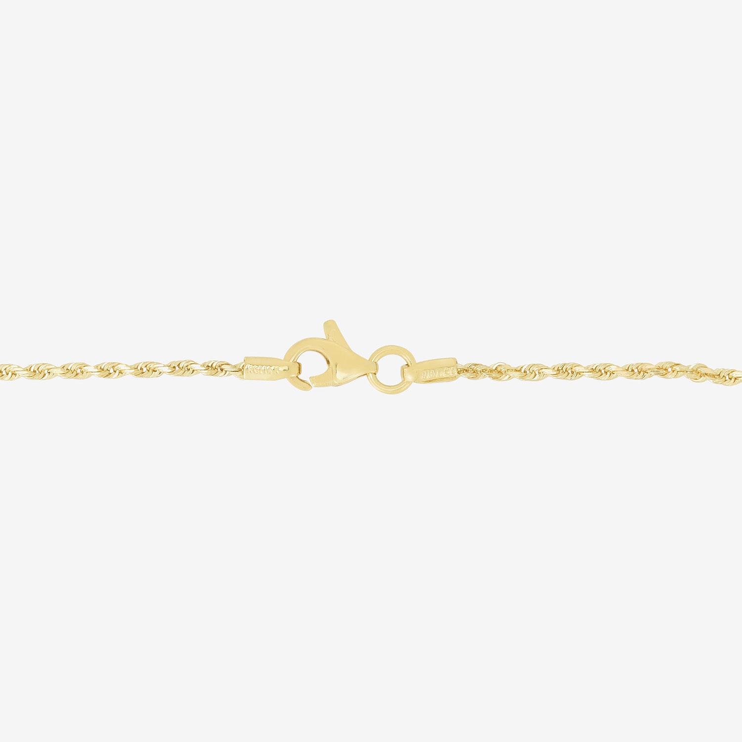Womens 14K Gold 10 Inch Solid Rope Ankle Bracelet