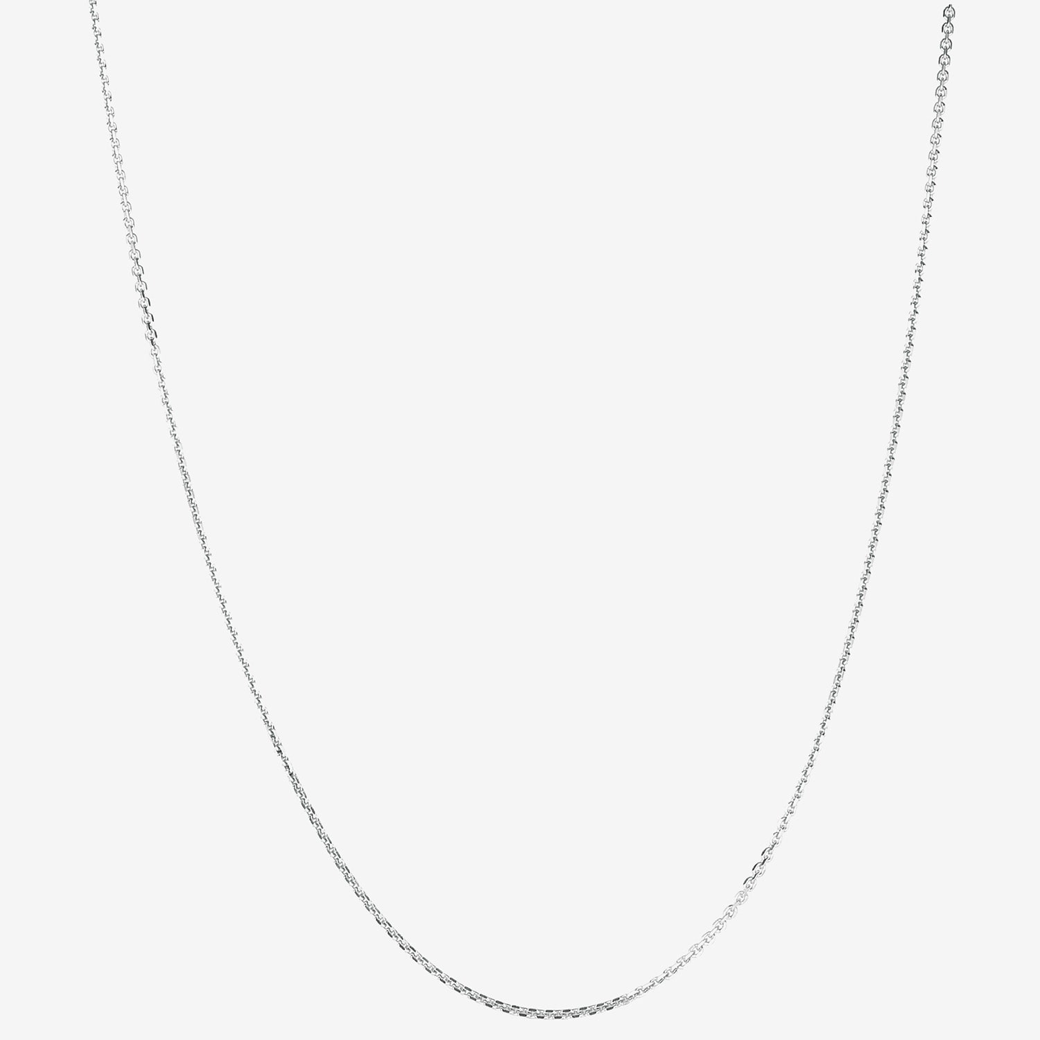 Unisex Adult Sterling Silver 16 Inch Cable Chain Necklace