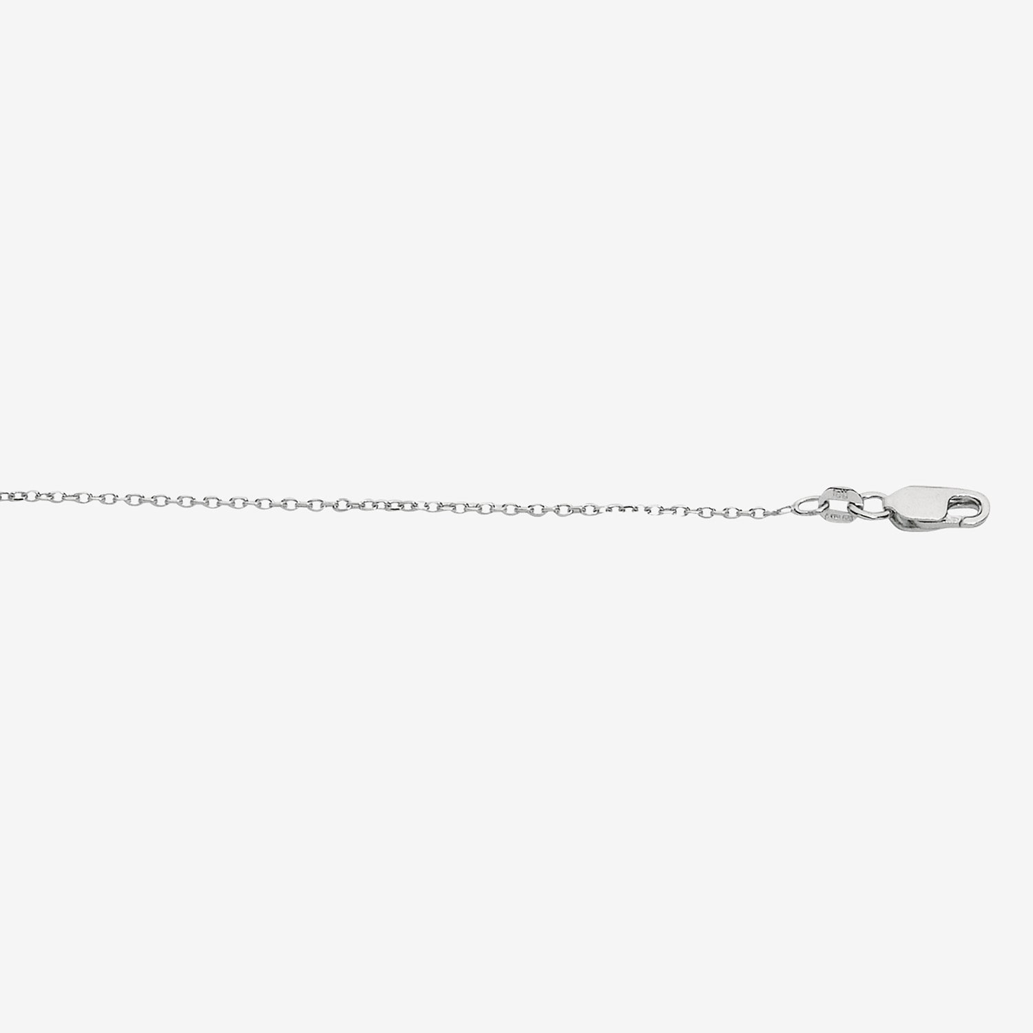 Unisex Adult Sterling Silver 16 Inch Cable Chain Necklace