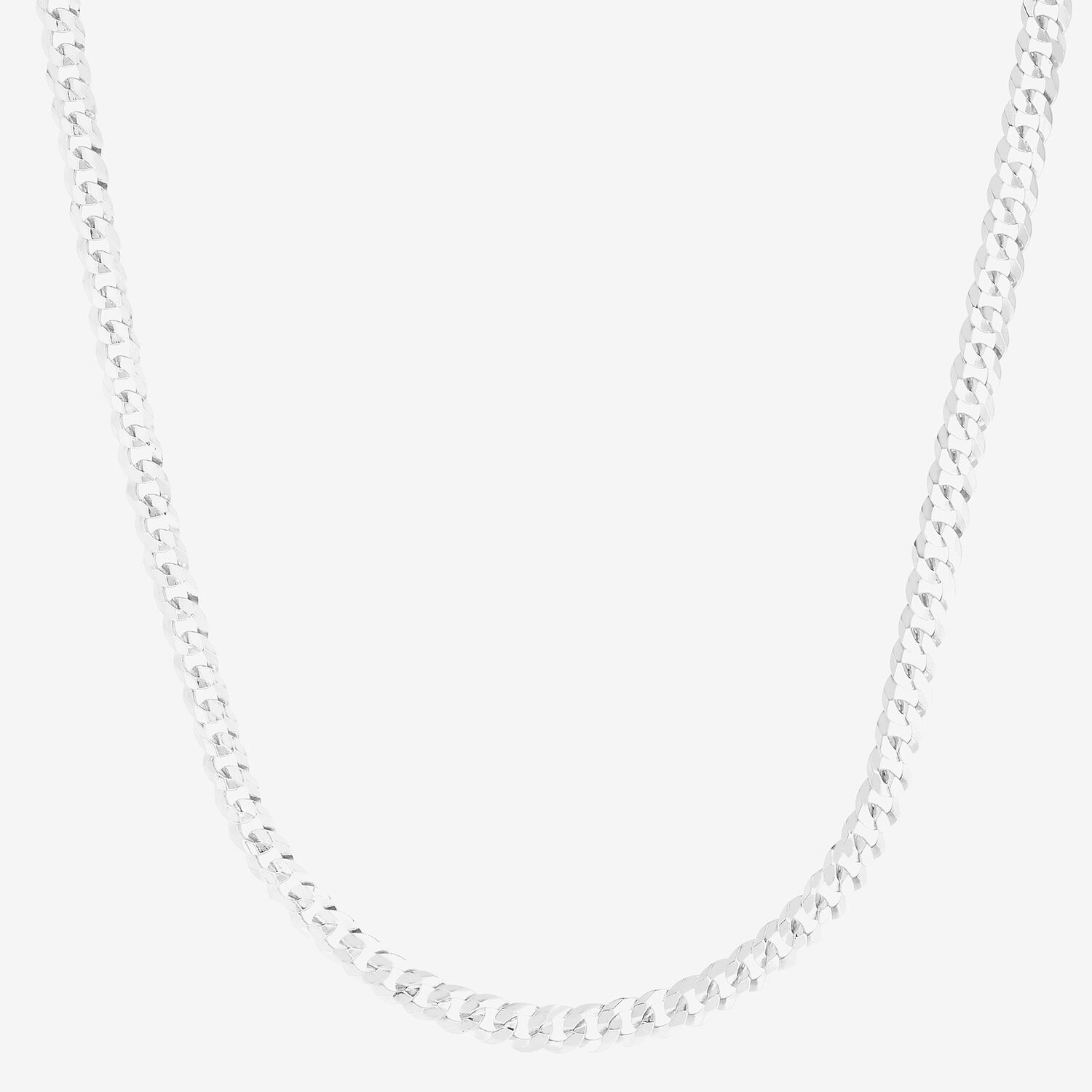 Unisex Adult Sterling Silver 24 Inch Curb Chain Necklace