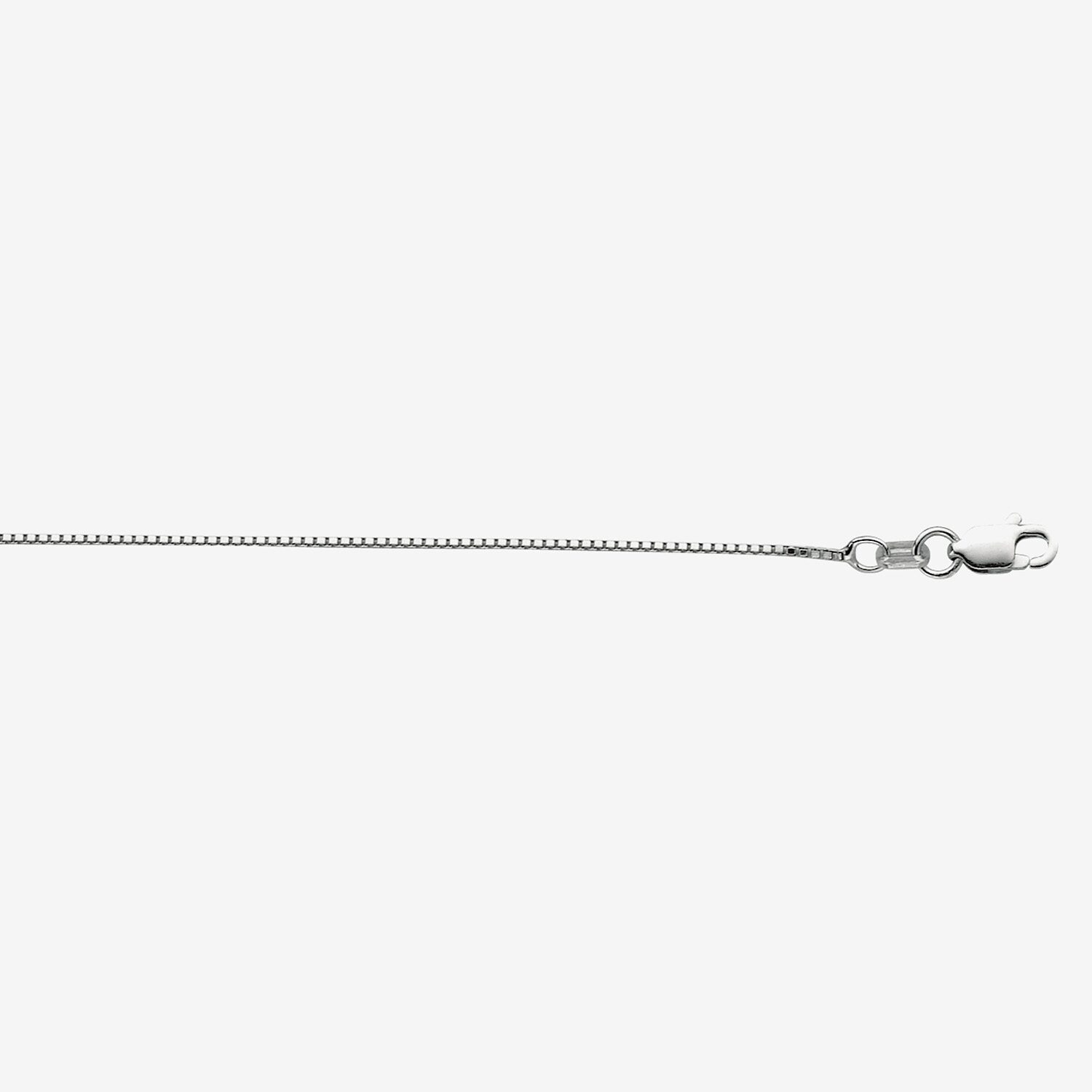 Unisex Adult Sterling Silver 18 Inch Box Chain Necklace