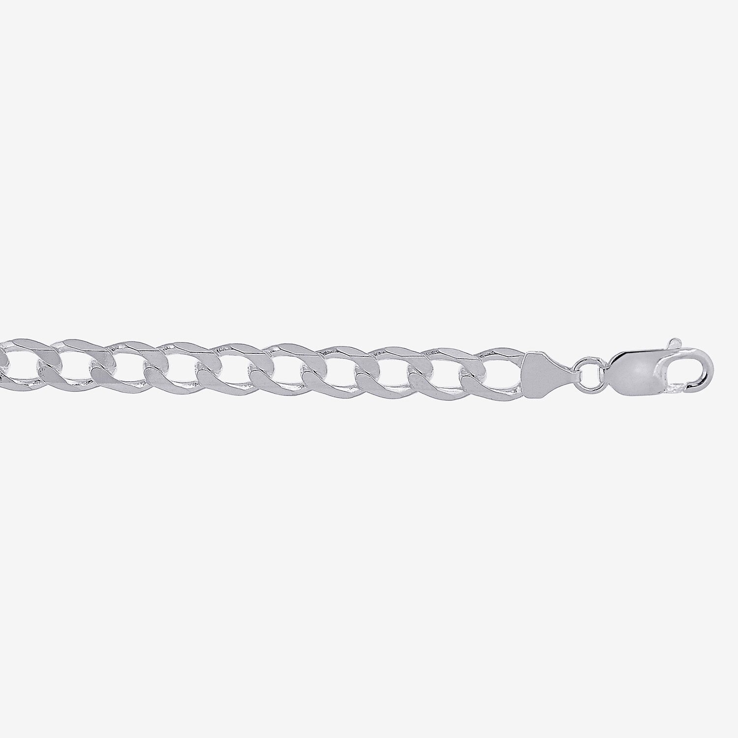 Unisex Adult Sterling Silver 24 Inch Curb Chain Necklace