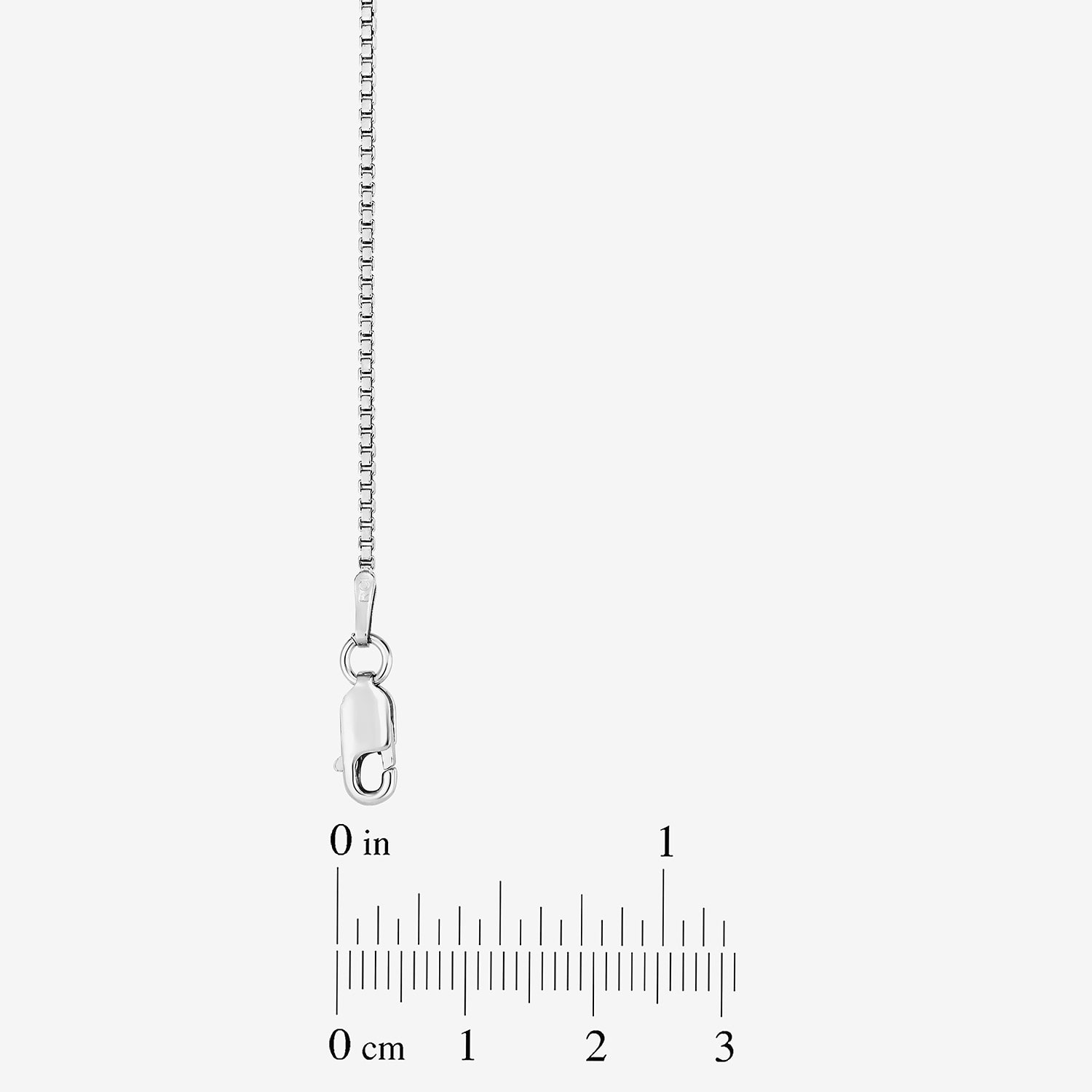 Unisex Adult Sterling Silver 18 Inch Box Chain Necklace