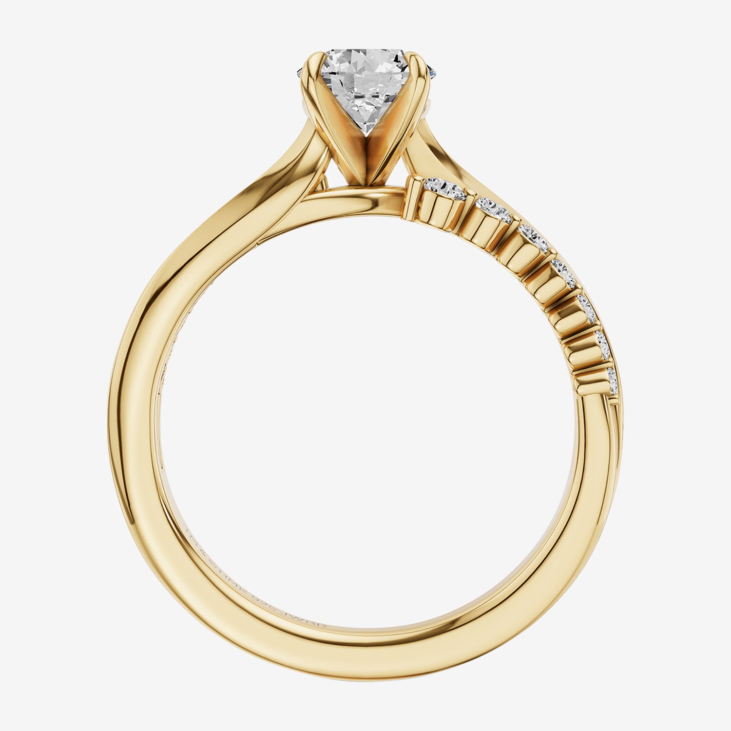 Hallmark Signature Fine Jewelry (G / Si2) Womens 1 CT. T.W. Lab Grown White Diamond Sterling Silver Round Side Stone Engagement Ring