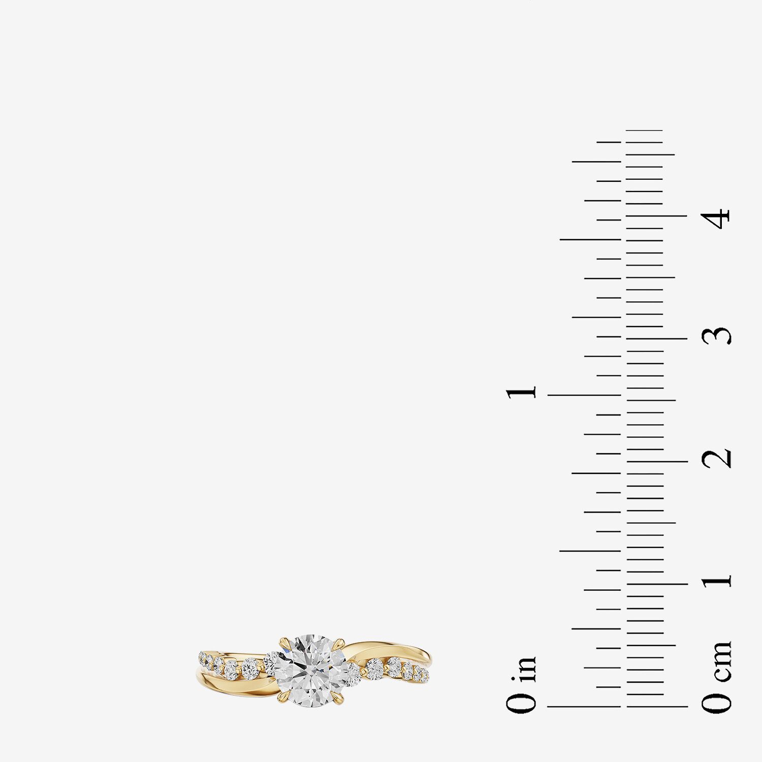 Hallmark Signature Fine Jewelry (G / Si2) Womens 1 CT. T.W. Lab Grown White Diamond Sterling Silver Round Side Stone Engagement Ring