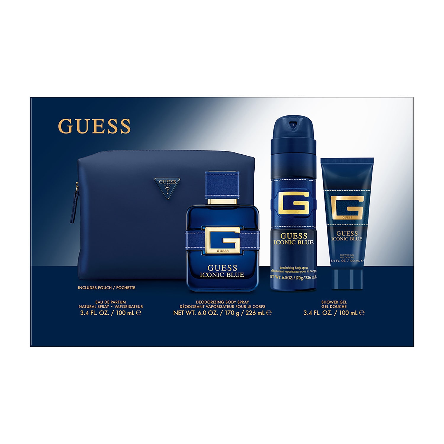 GUESS Iconic Blue 4-Pc Gift Set