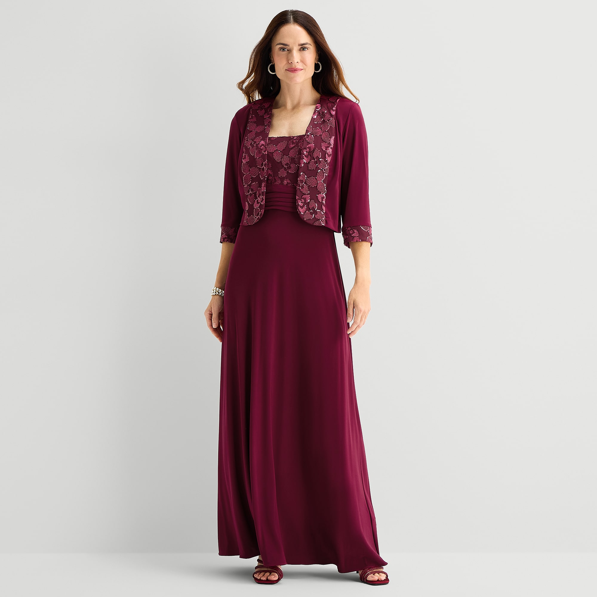 Maya Brooke Womens Jacket Dress