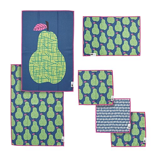 Ritz Microfiber Waffle Pear Combo 6-pc. Kitchen Towel In Multiple Colors