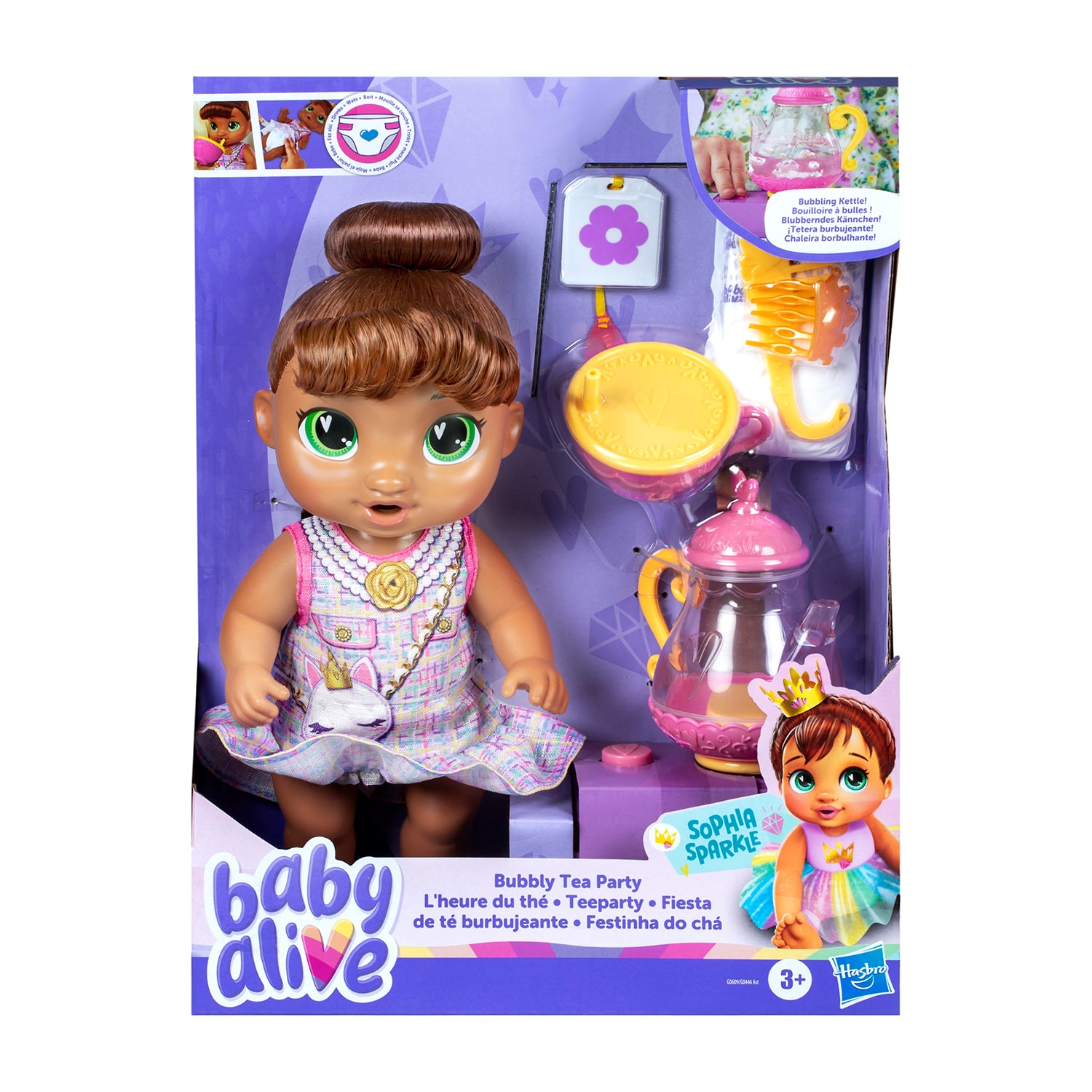 Hasbro Baby Alive Bubbly Tea Party Sophia Sparkle 7-pc. Doll