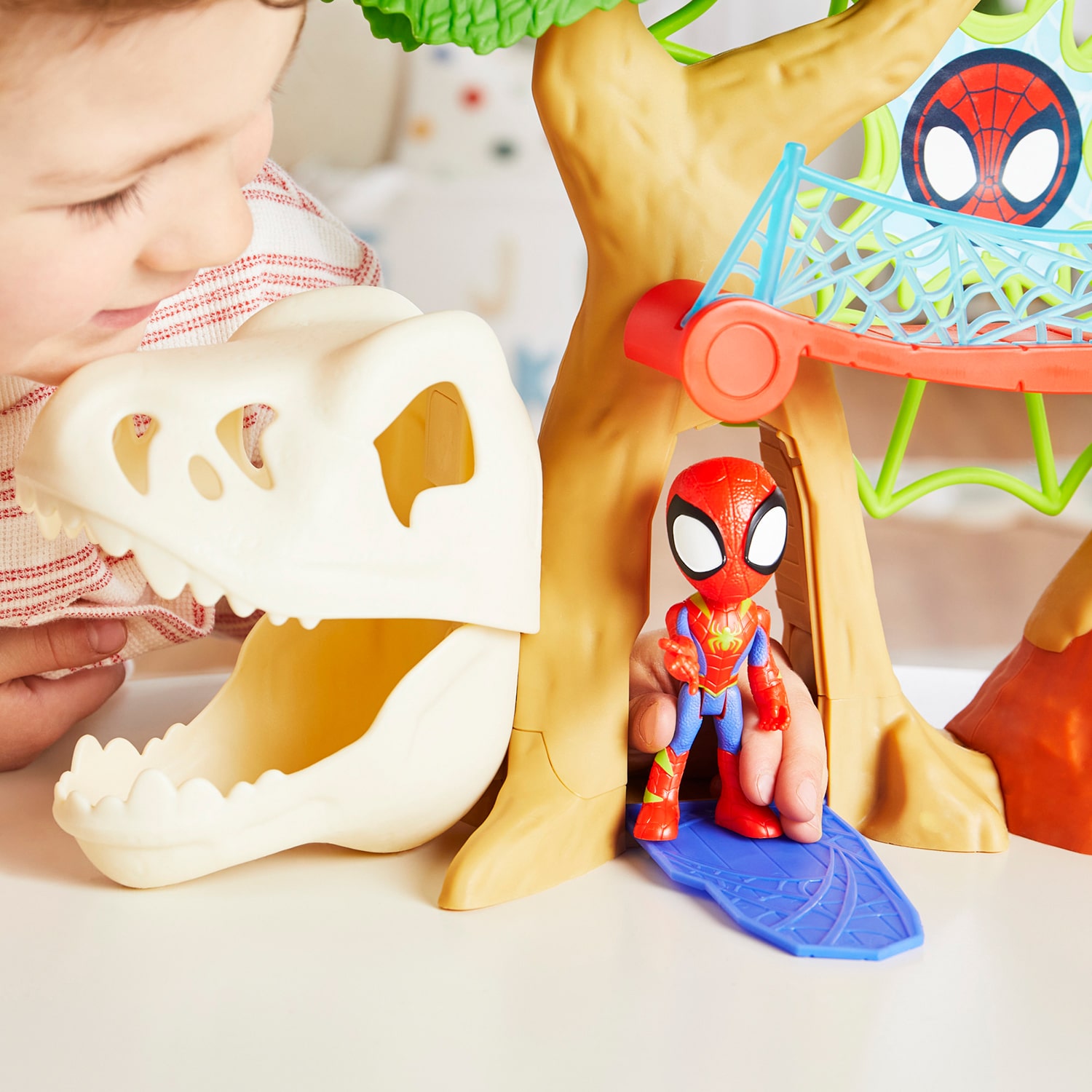 Hasbro Spidey And His Amazing Friends Dino-Webs Treehouse 3-pc. Spiderman Toy Playset