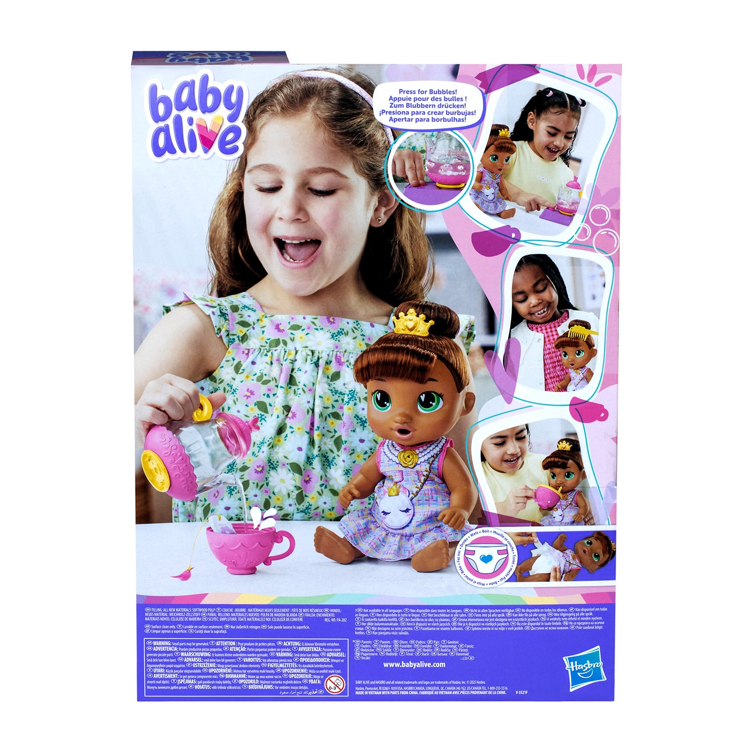 Hasbro Baby Alive Bubbly Tea Party Sophia Sparkle 7-pc. Doll