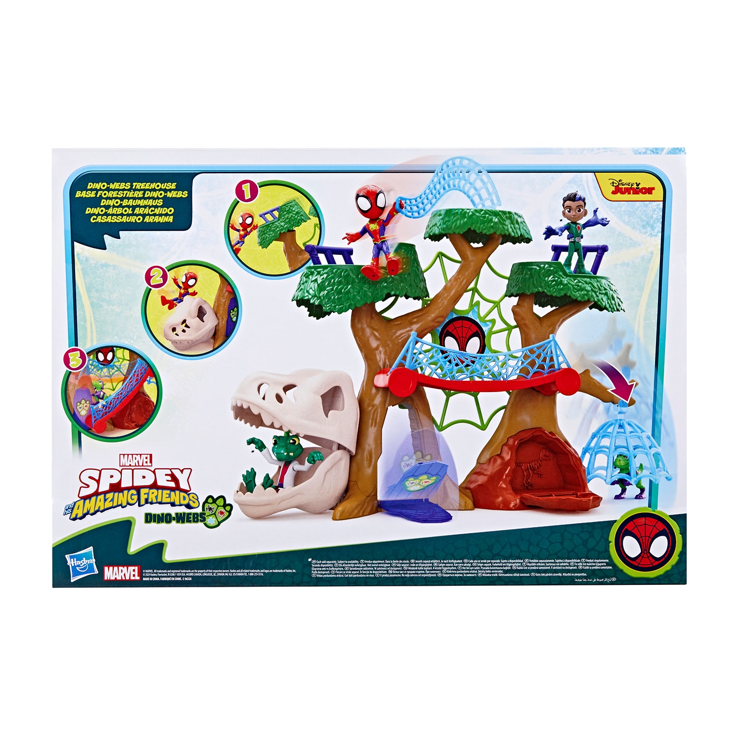 Hasbro Spidey And His Amazing Friends Dino-Webs Treehouse 3-pc. Spiderman Toy Playset