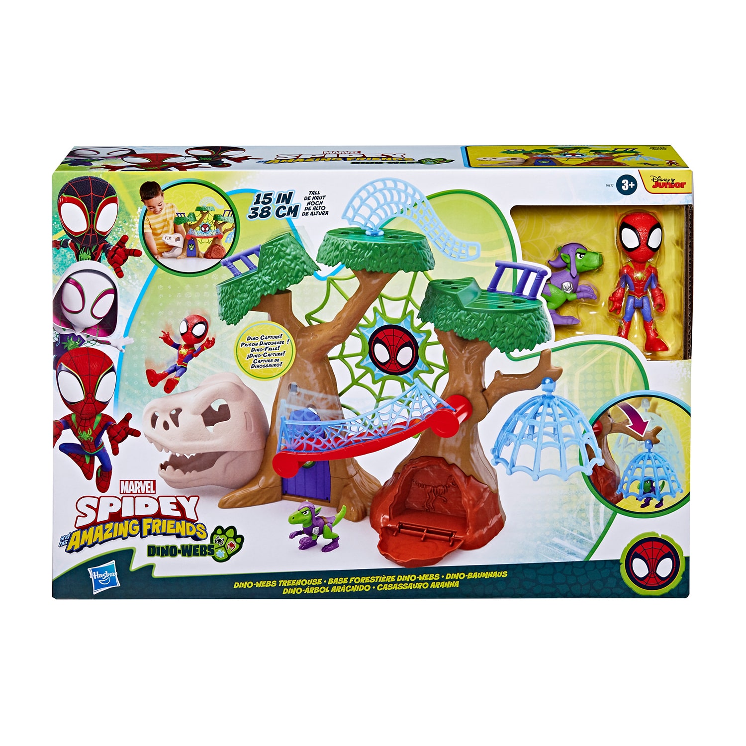 Hasbro Spidey And His Amazing Friends Dino-Webs Treehouse 3-pc. Spiderman Toy Playset