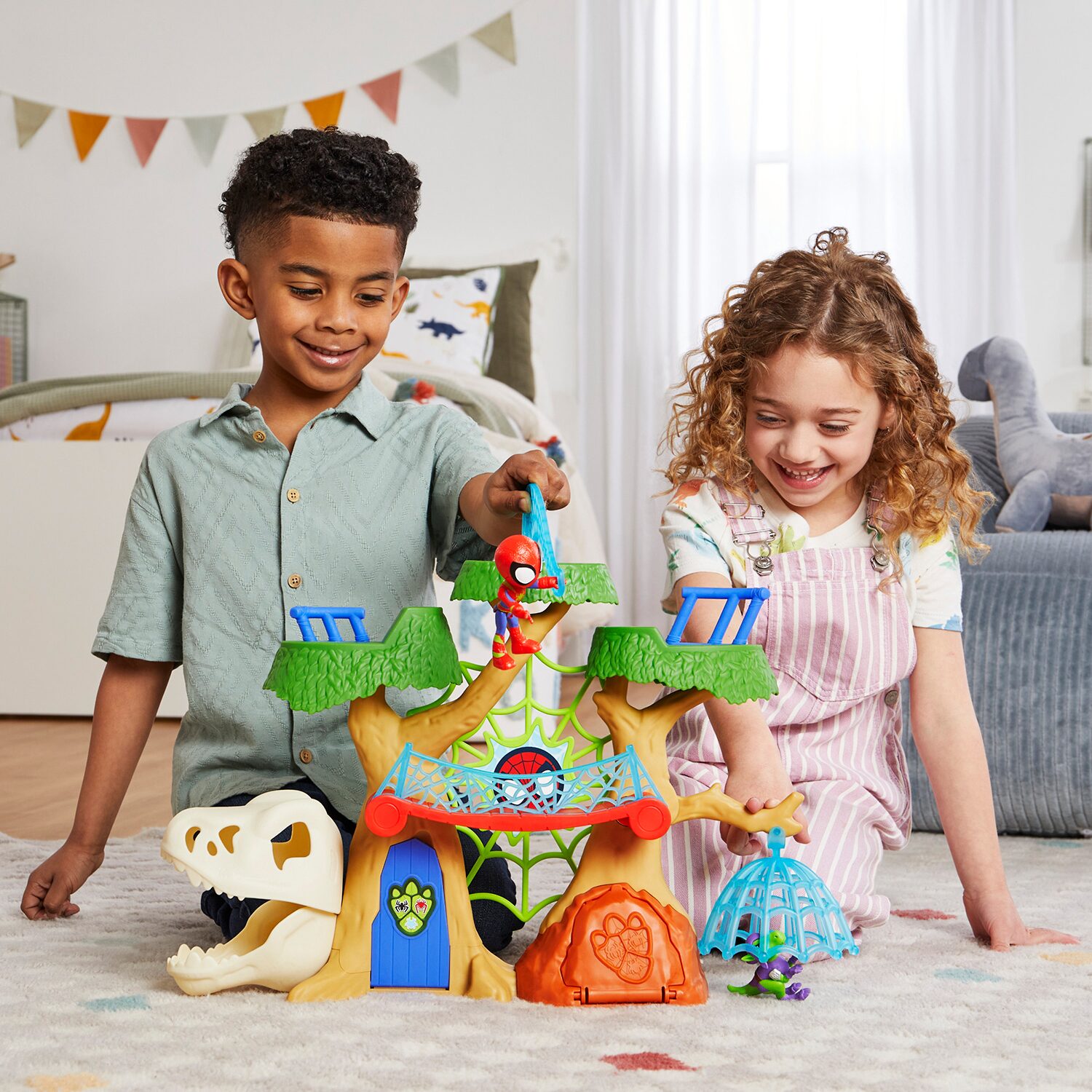 Hasbro Spidey And His Amazing Friends Dino-Webs Treehouse 3-pc. Spiderman Toy Playset