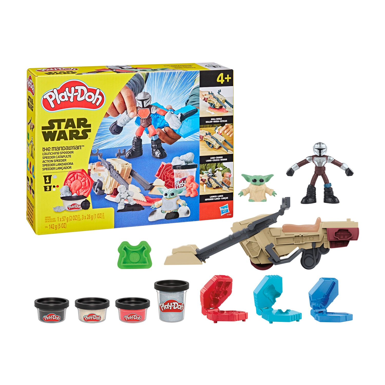 Play-Doh Play-Doh Star Wars: The Mandalorian Launching Speeder 11-pc. Clay