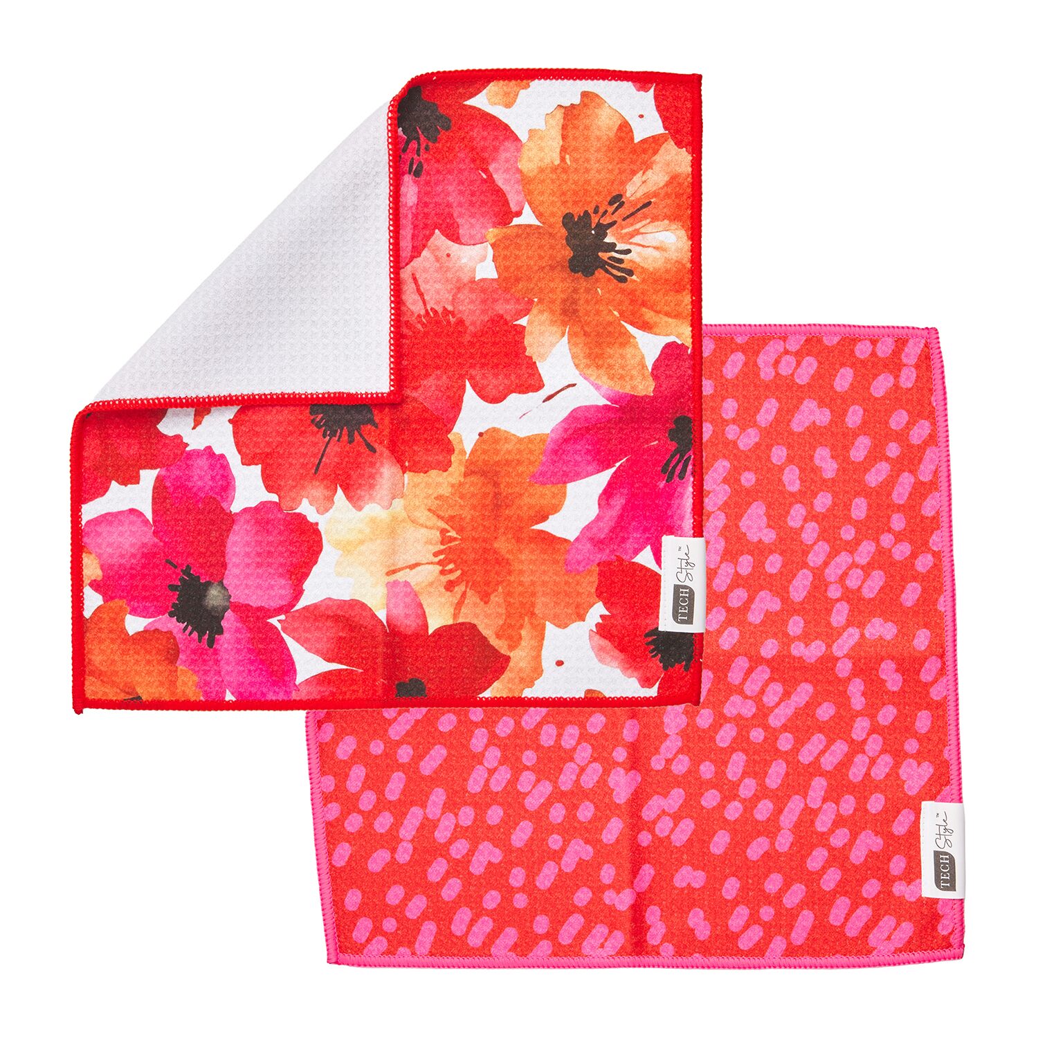 Ritz Microfiber  Waffle Poppy & Long Dots 6-pc. Dish Cloth