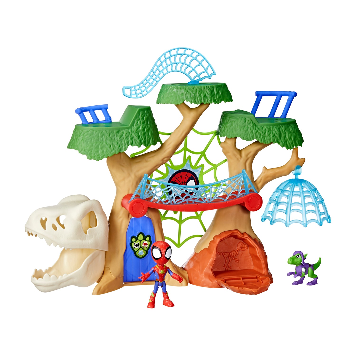 Hasbro Spidey And His Amazing Friends Dino-Webs Treehouse 3-pc. Spiderman Toy Playset