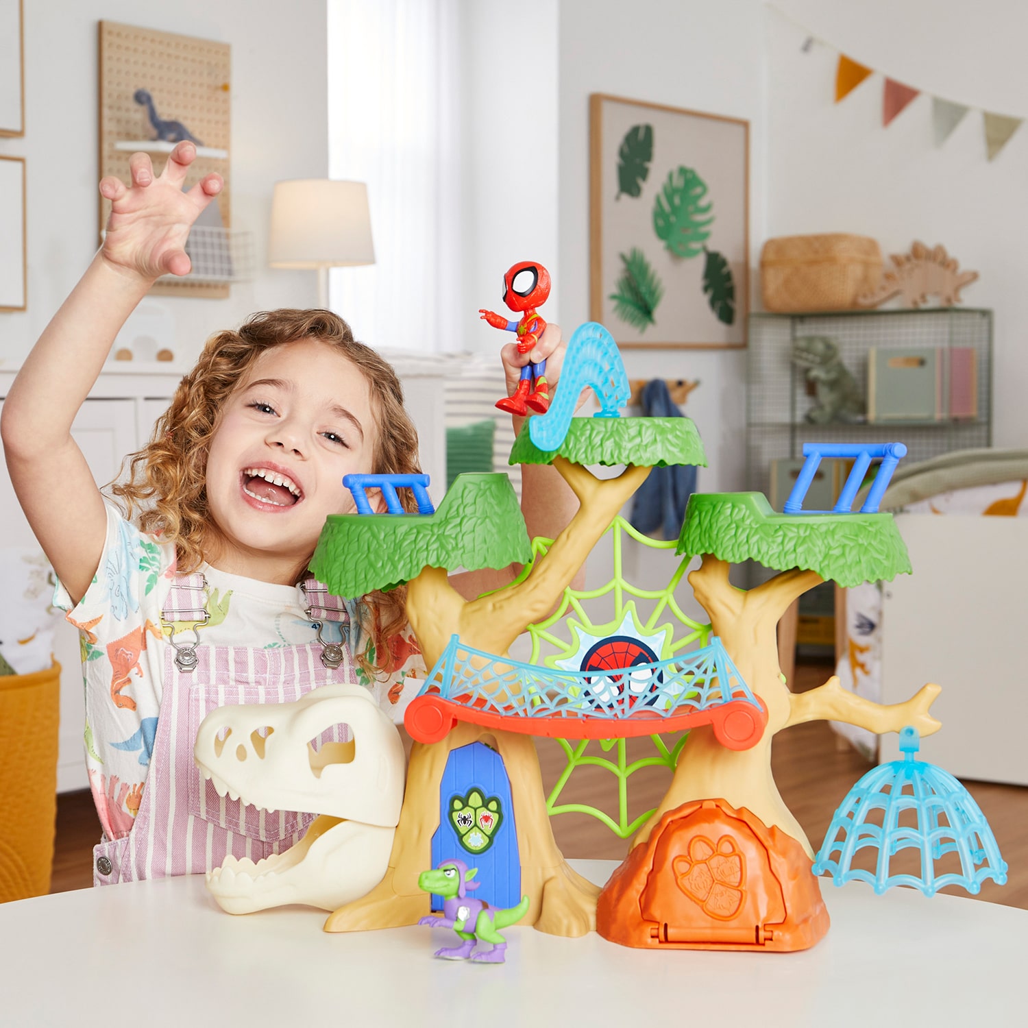 Hasbro Spidey And His Amazing Friends Dino-Webs Treehouse 3-pc. Spiderman Toy Playset