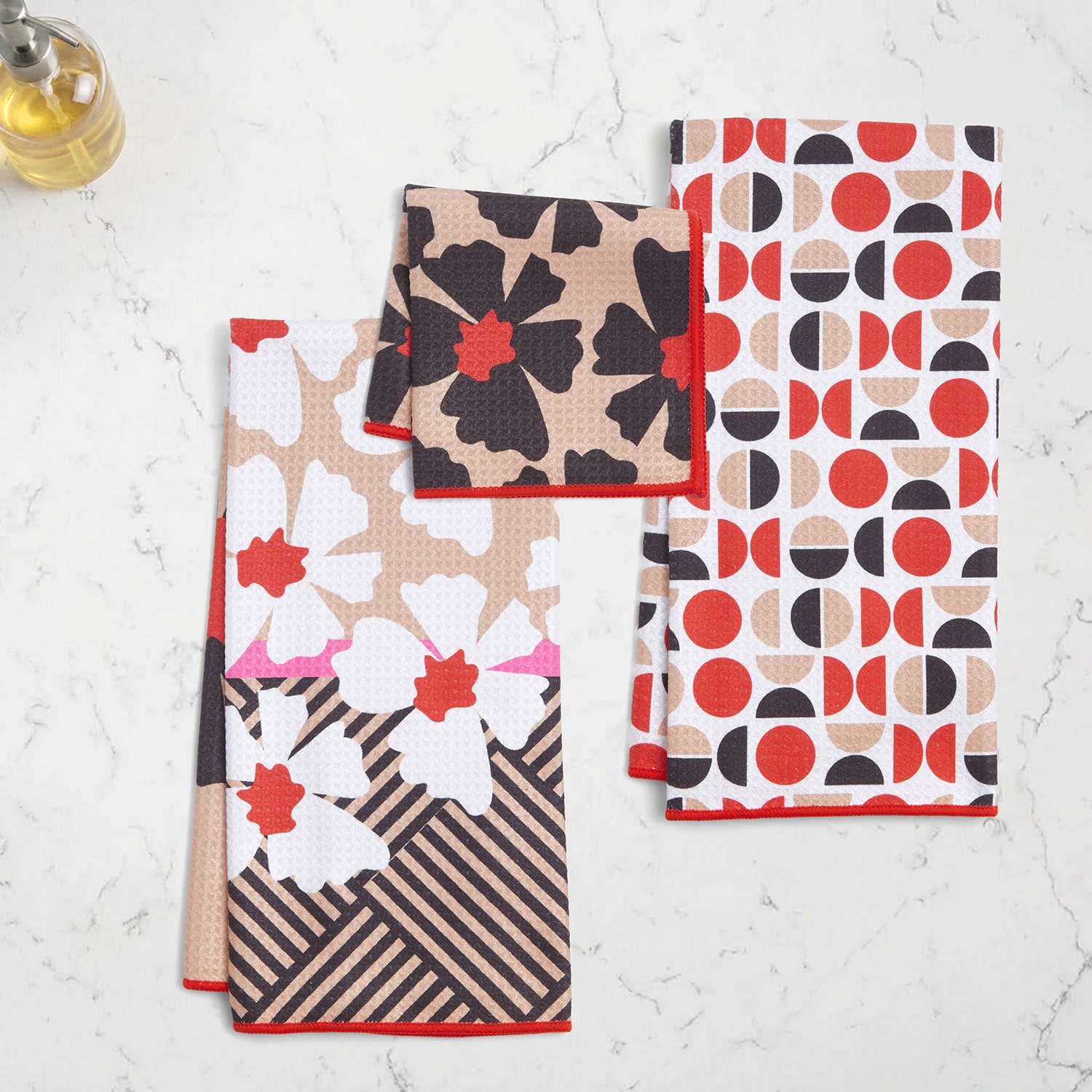 Ritz Microfiber  Waffle Flowers Combo 6-pc. Kitchen Towel