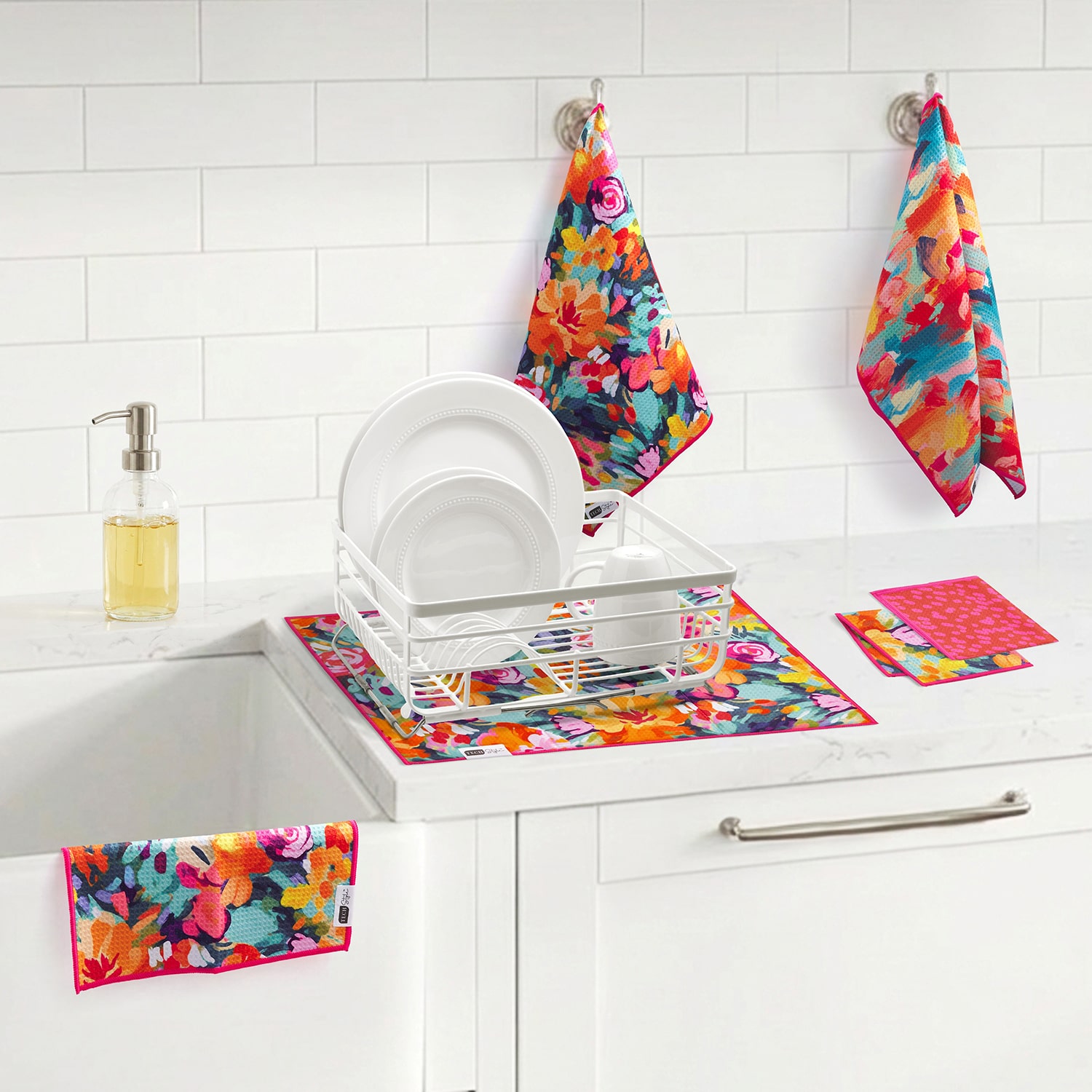 Ritz Microfiber  Waffle Meadow Flurry 2-pc. Kitchen Towel