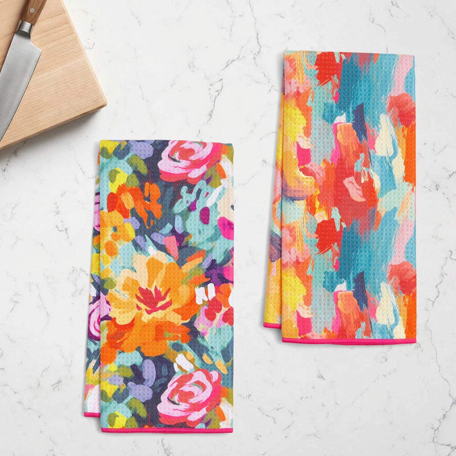 Ritz Microfiber  Waffle Meadow Flurry 2-pc. Kitchen Towel