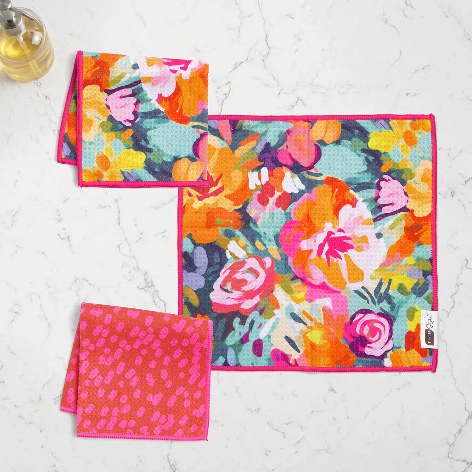 Ritz Microfiber  Waffle Meadow & Dots 6-pc. Dish Cloth