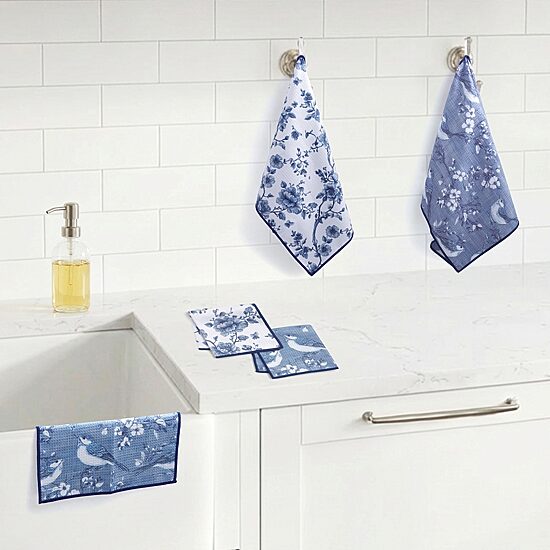 Ritz Microfiber  Waffle Birds & Branches 2-pc. Dish Cloth