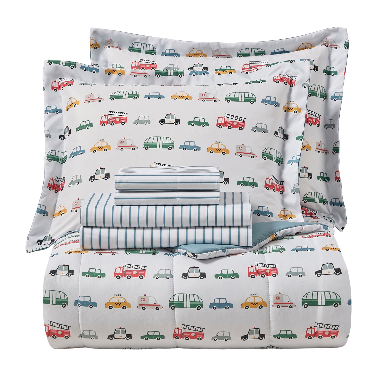Dream Factory Transportation Complete Bedding Set with Sheets