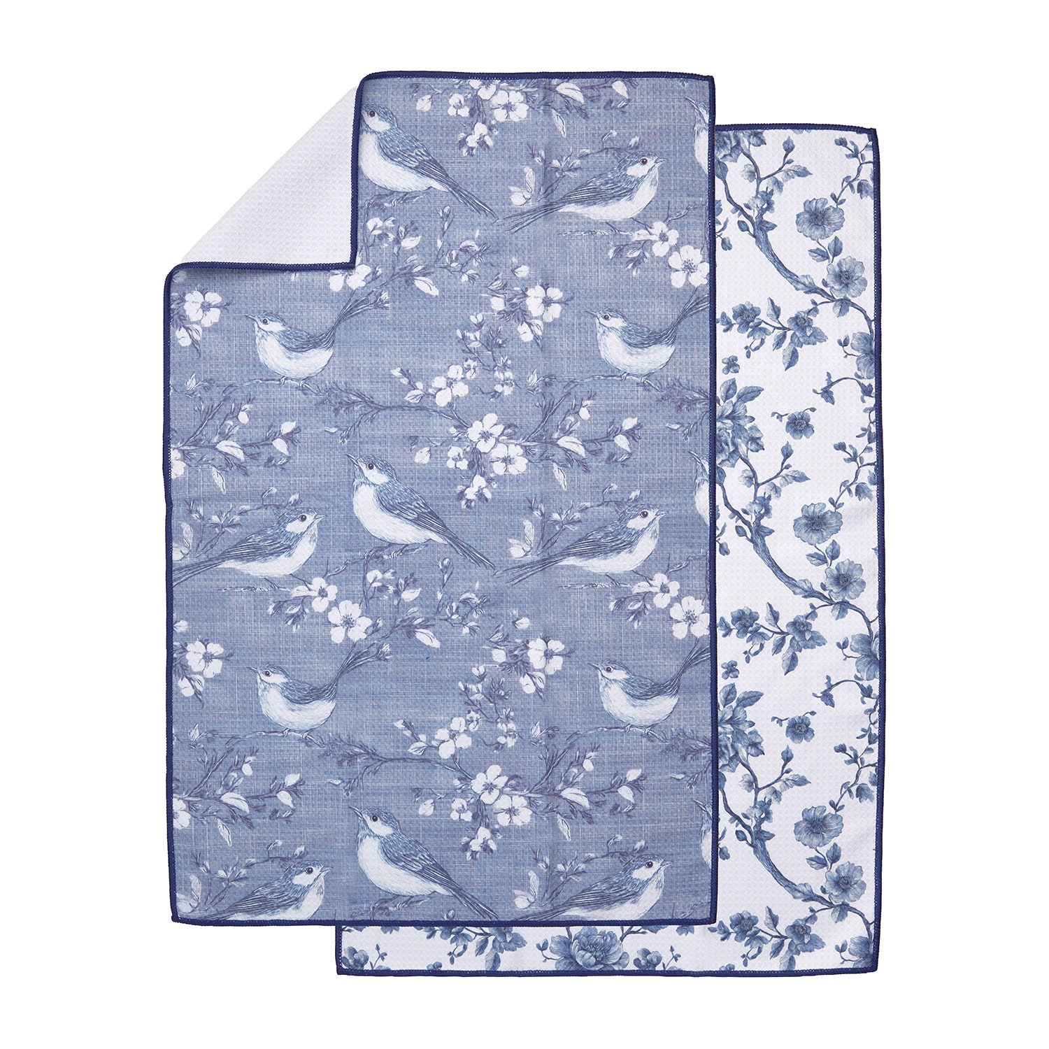 Ritz Microfiber  Waffle Birds Blooms 2-pc. Kitchen Towel