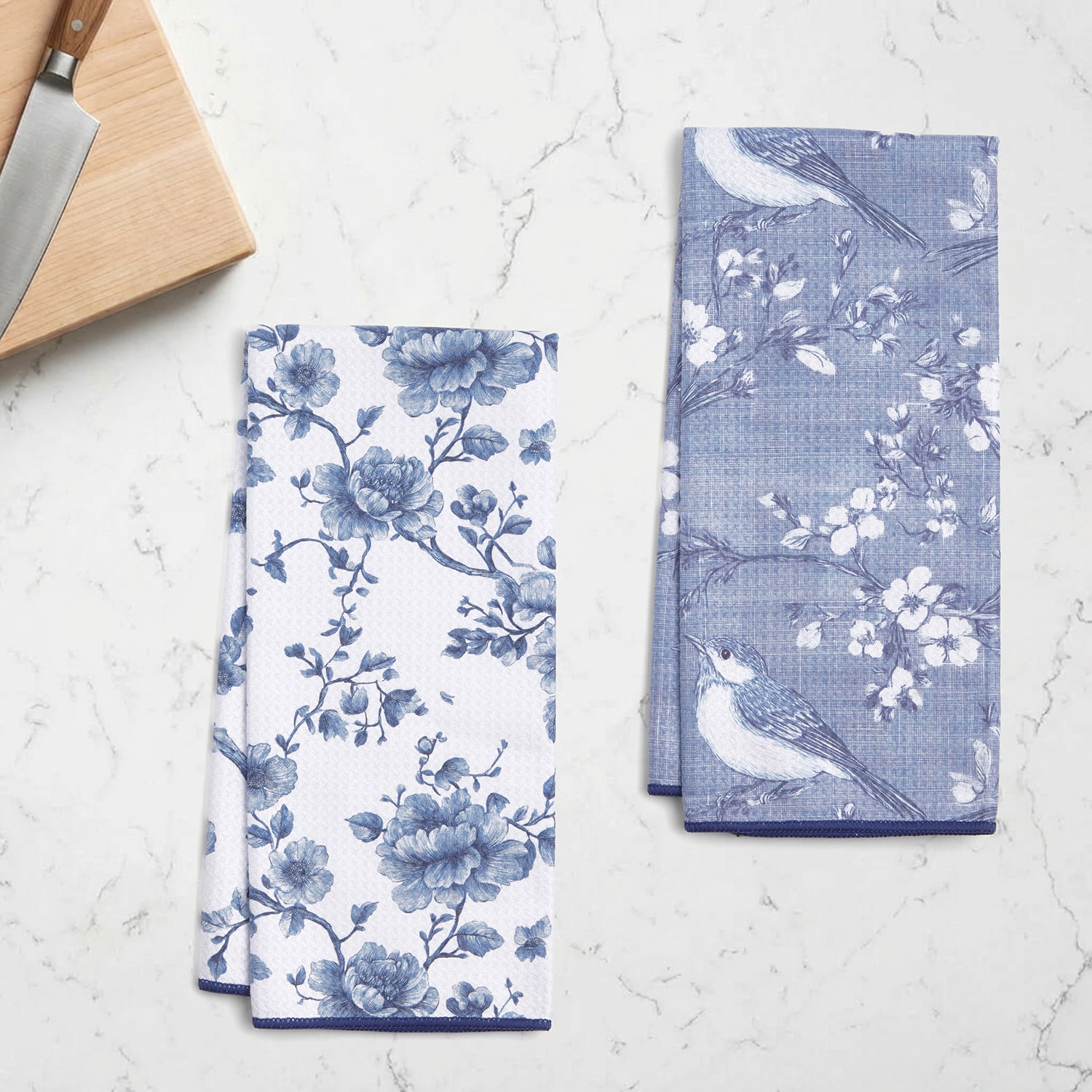 Ritz Microfiber  Waffle Birds Blooms 2-pc. Kitchen Towel