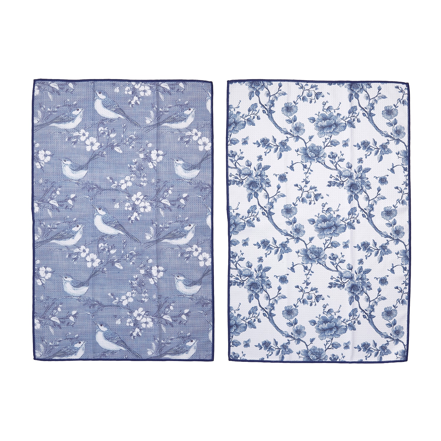 Ritz Microfiber  Waffle Birds Blooms 2-pc. Kitchen Towel