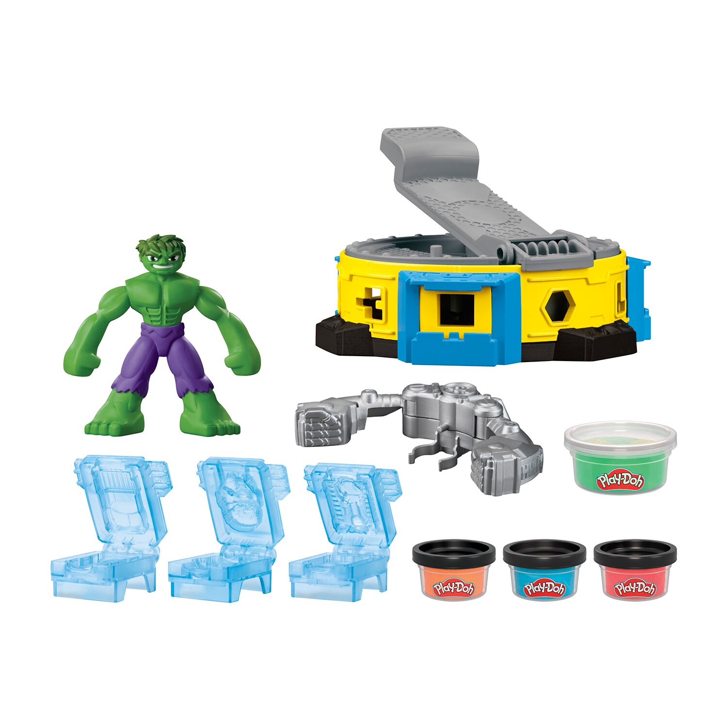 Play-Doh Marvel Hulk Smash & Squish Playset With Hulk Action Figure 10-pc. Clay