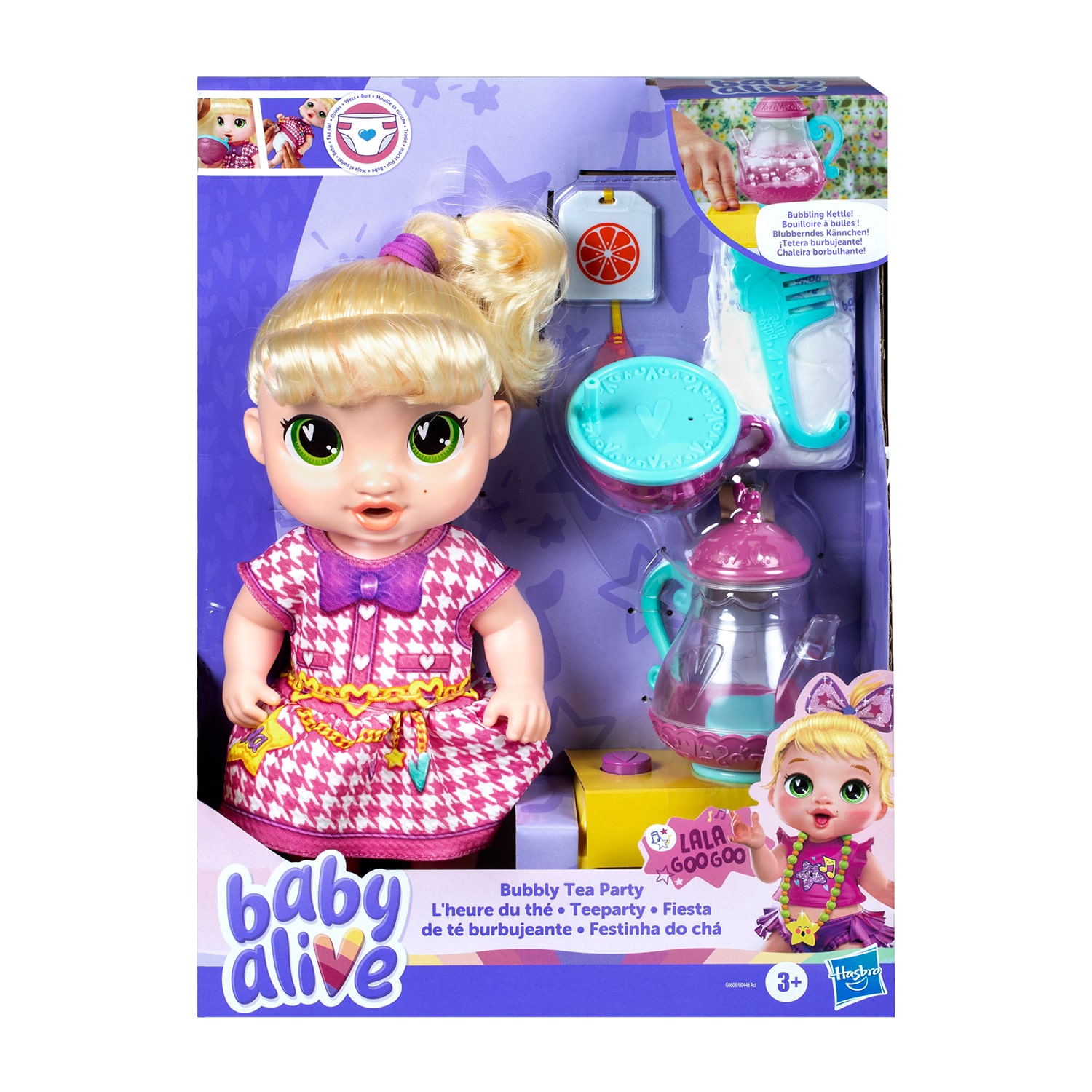 Hasbro Baby Alive Bubbly Tea Party Lala Googoo 7-pc. Doll